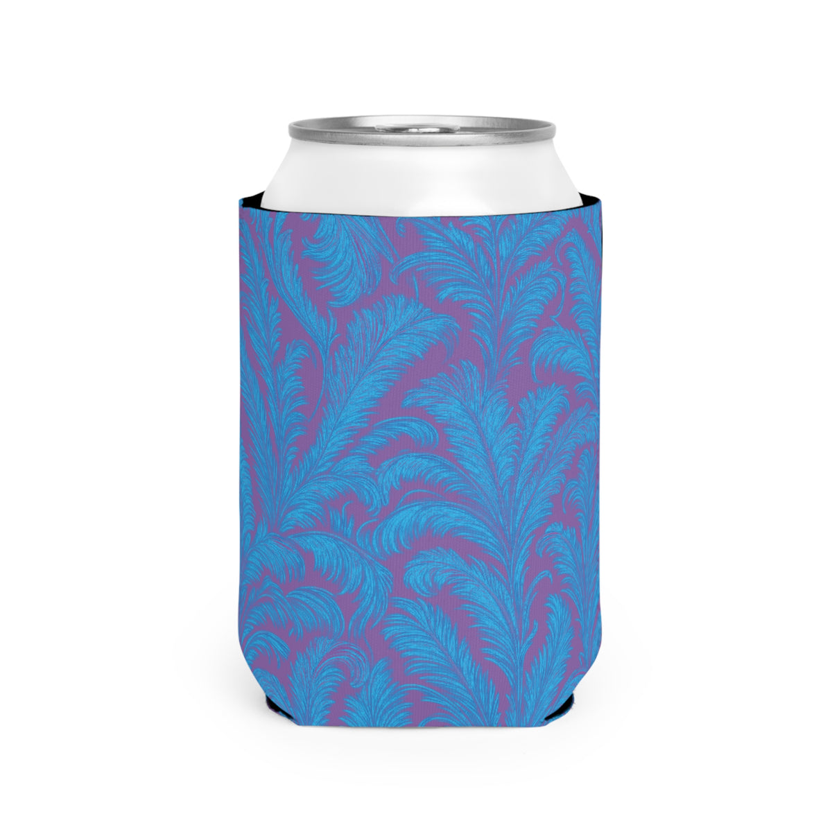 Rocco Blues/Lt. Purple Can Cooler Sleeve - Perfect for Outdoor Picnics