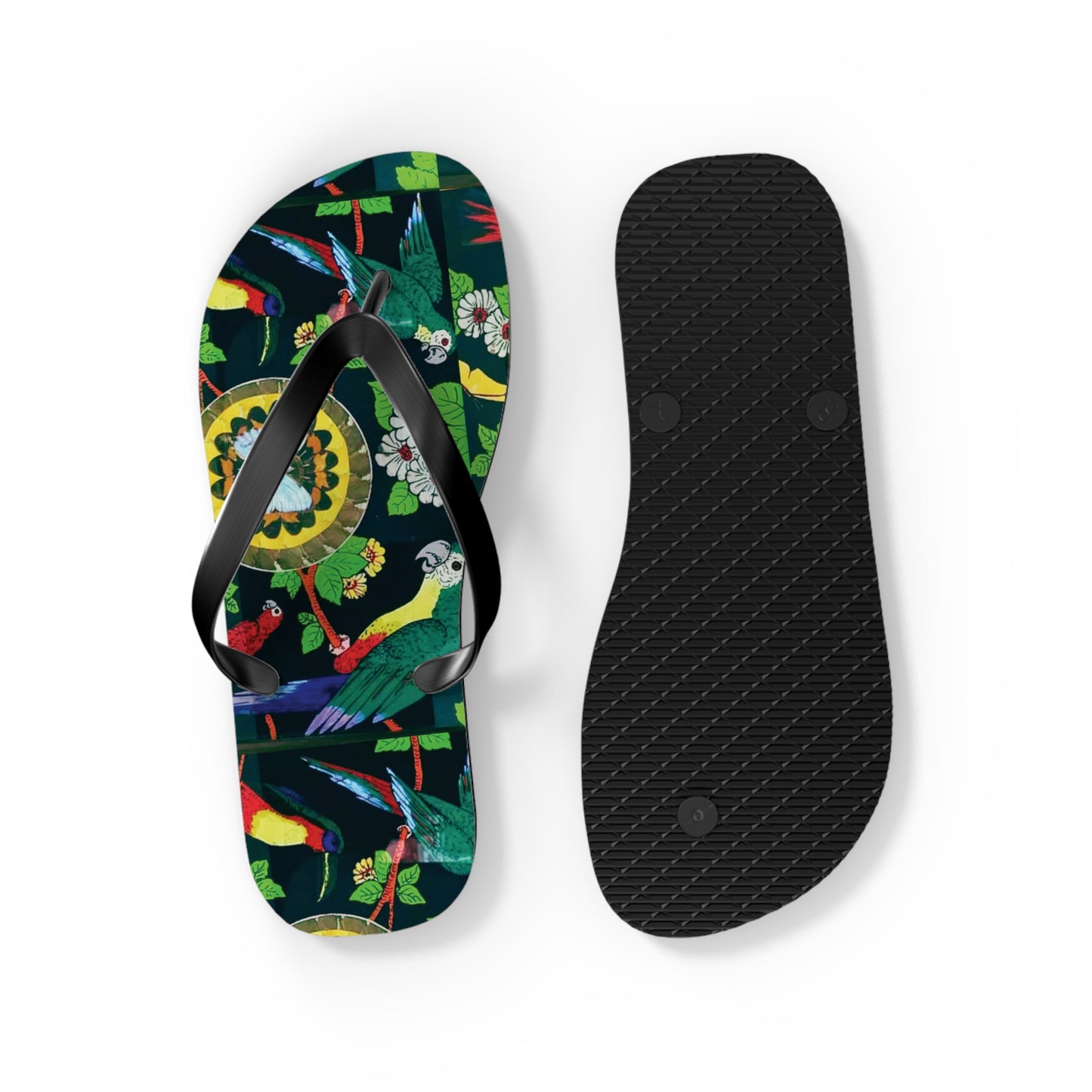Flip Flops - Parrots & Buttefly/Real Wings