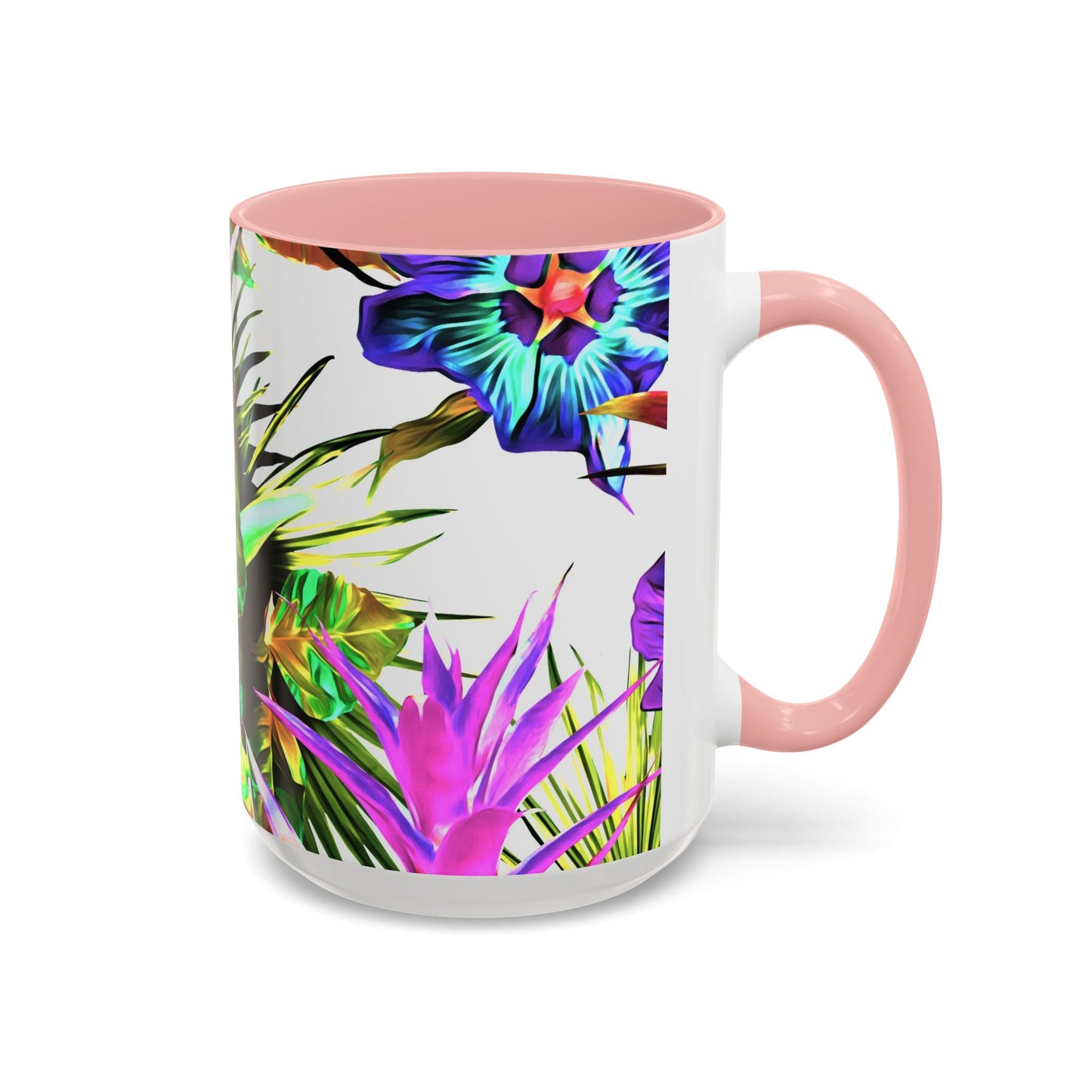 Accent Coffee Mug (11, 15oz), Plant Palooza, white / Various Colors