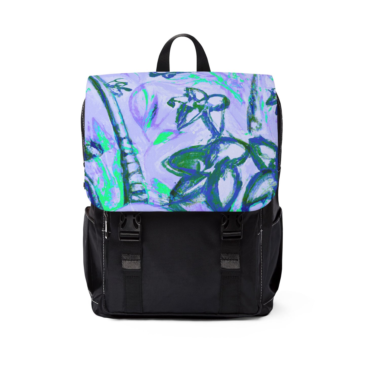 Tropical Doodles/Lilac Casual Backpack - Perfect for Everyday Adventures