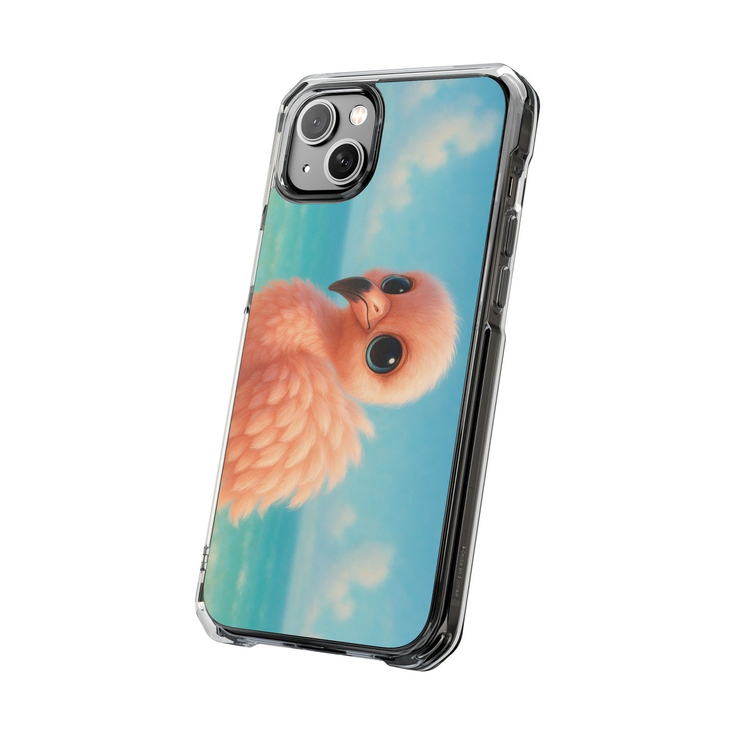 Baby Flamingo Magnetic Clear Phone Case, Many Models