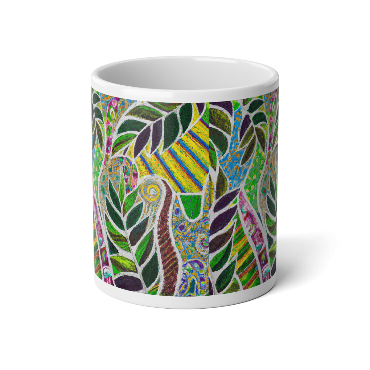 Jumbo Mug, 20oz, Amazon Whimsy | Tropical Coffee Cup