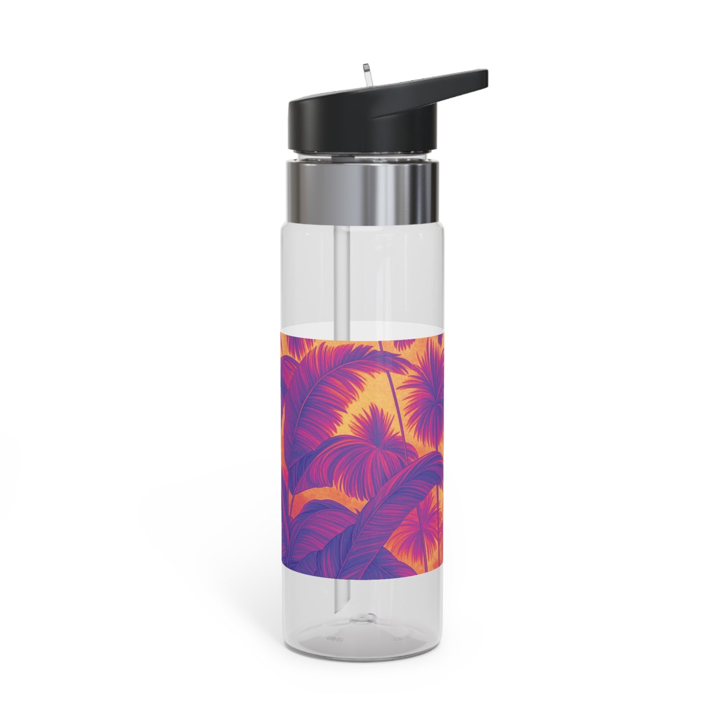 Tropical 20oz Tritan Sport Water Bottle -  Leakproof, Lightweight, BPA-Free / Palm Serenity, Pop