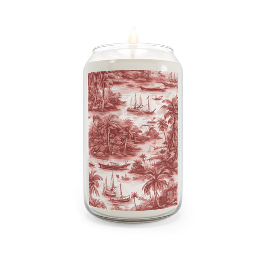 Scented Candle, 13.75oz - Tropical Toile, Russet