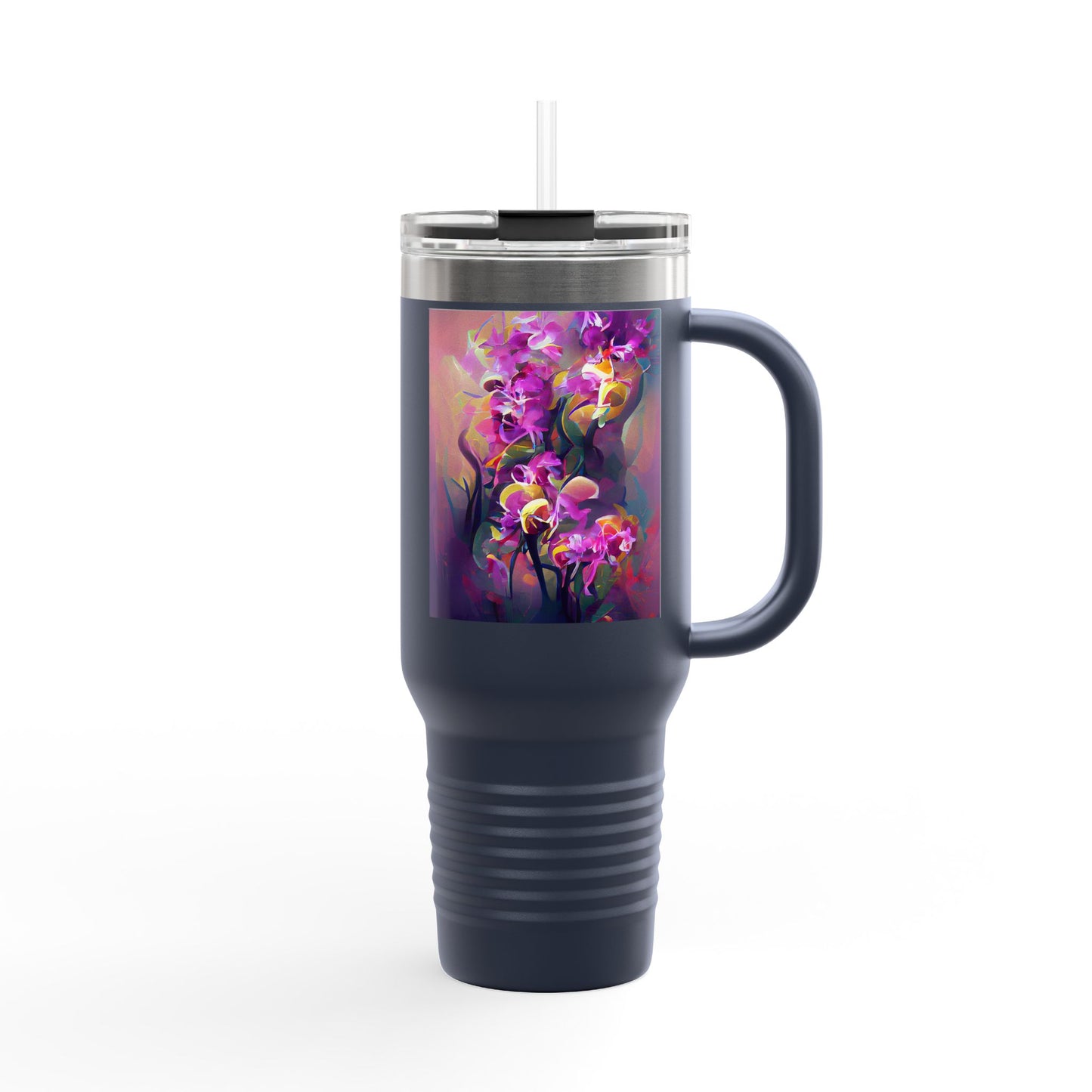 Fantasy Orchids nsulated Travel Mug - 40oz - Perfect for Outdoor Adventures
