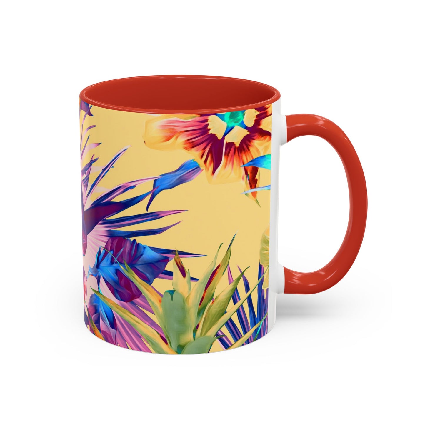 Accent Coffee Mug (11, 15oz), Plant Palooza, orange sherbet / Various Colors