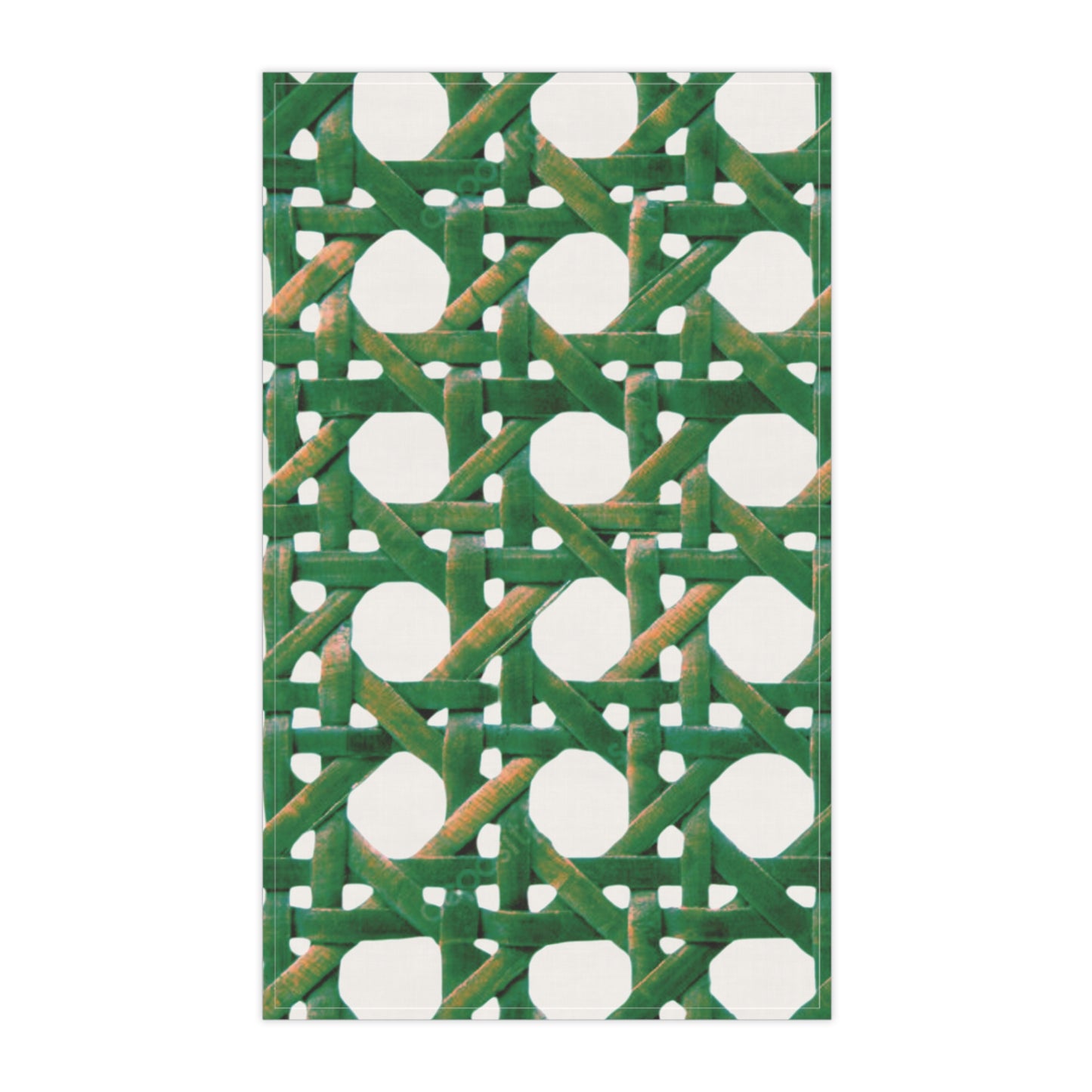 Tea Towels (cotton, poly) ~ Beach Chair Wicker, Green