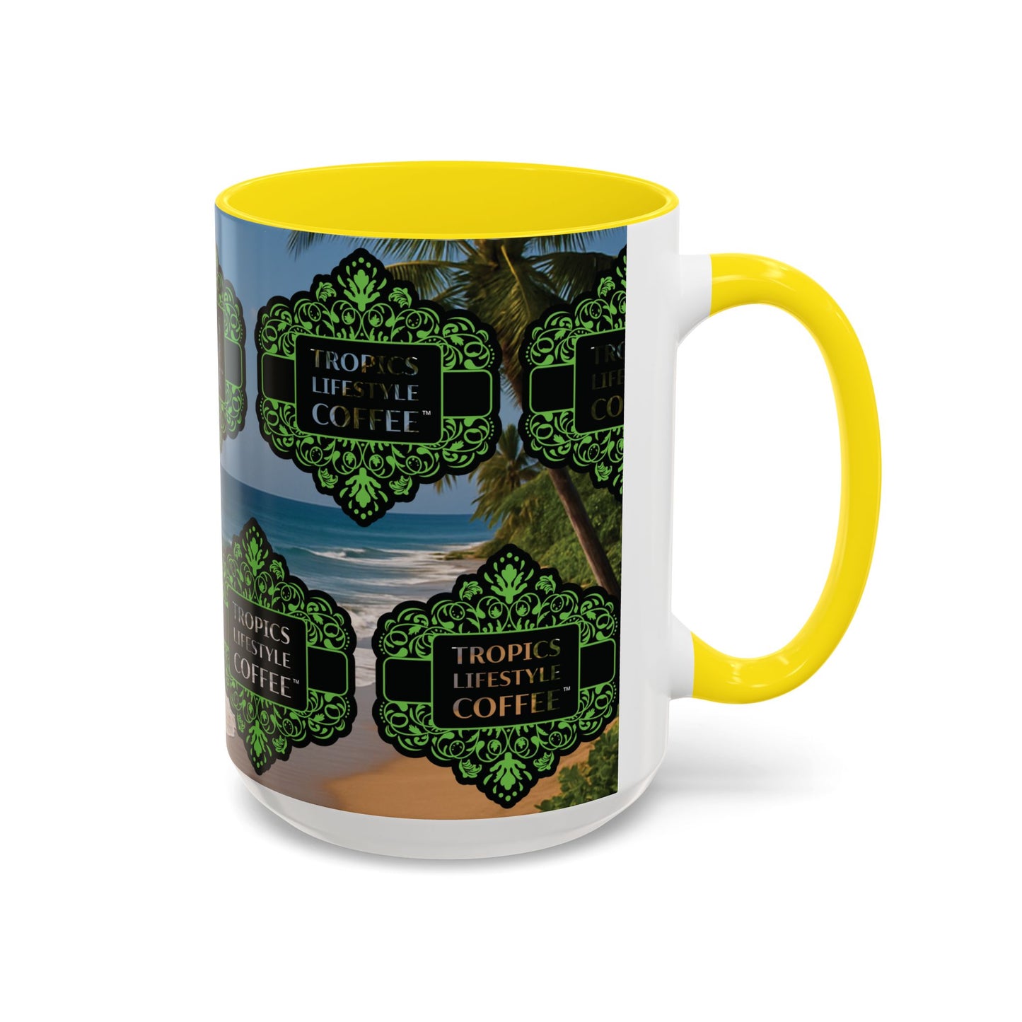 Accent Coffee Mug (11, 15oz), 8 Colors - Tropics Lifestyle Coffee, Meet You There