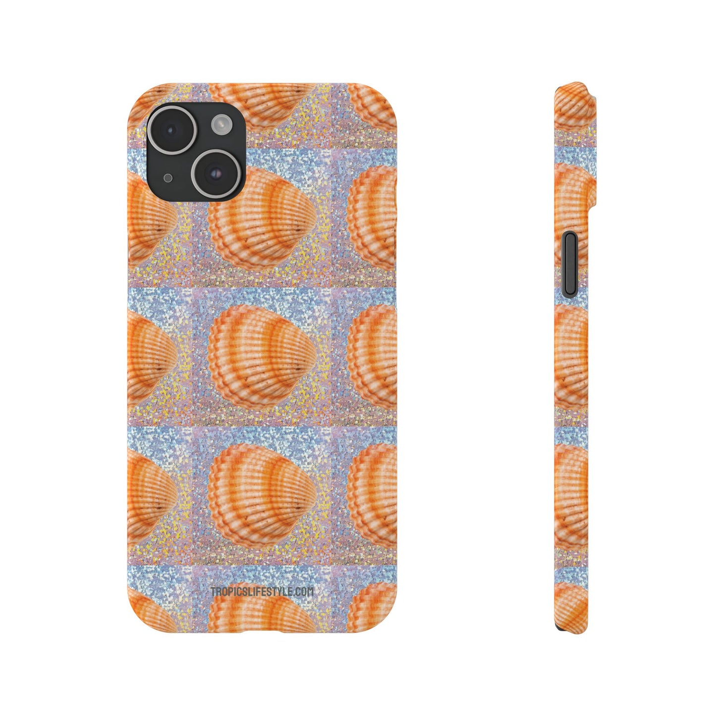 Slim Phone Cases - Disco Orange Scallop