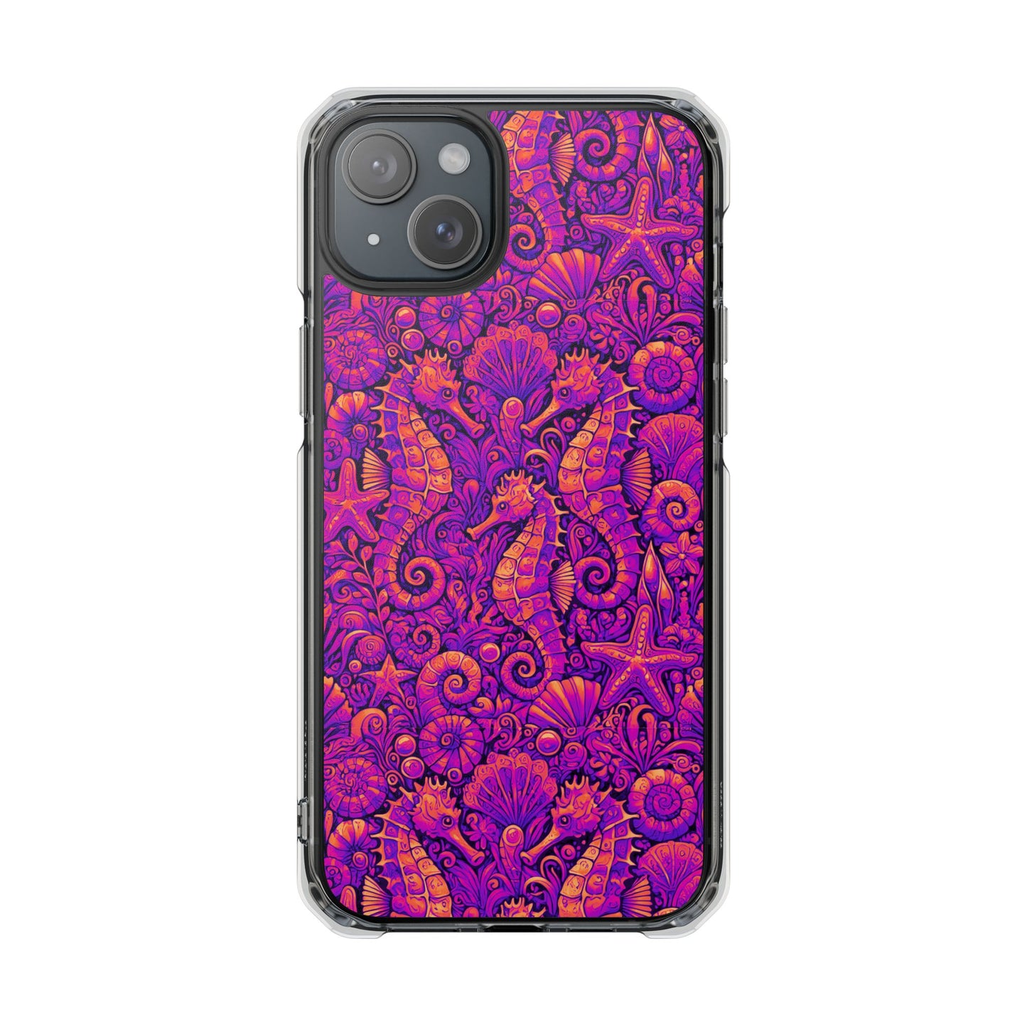 Seahorses/Heatwave Magnetic Clear Phone Case, Many Models