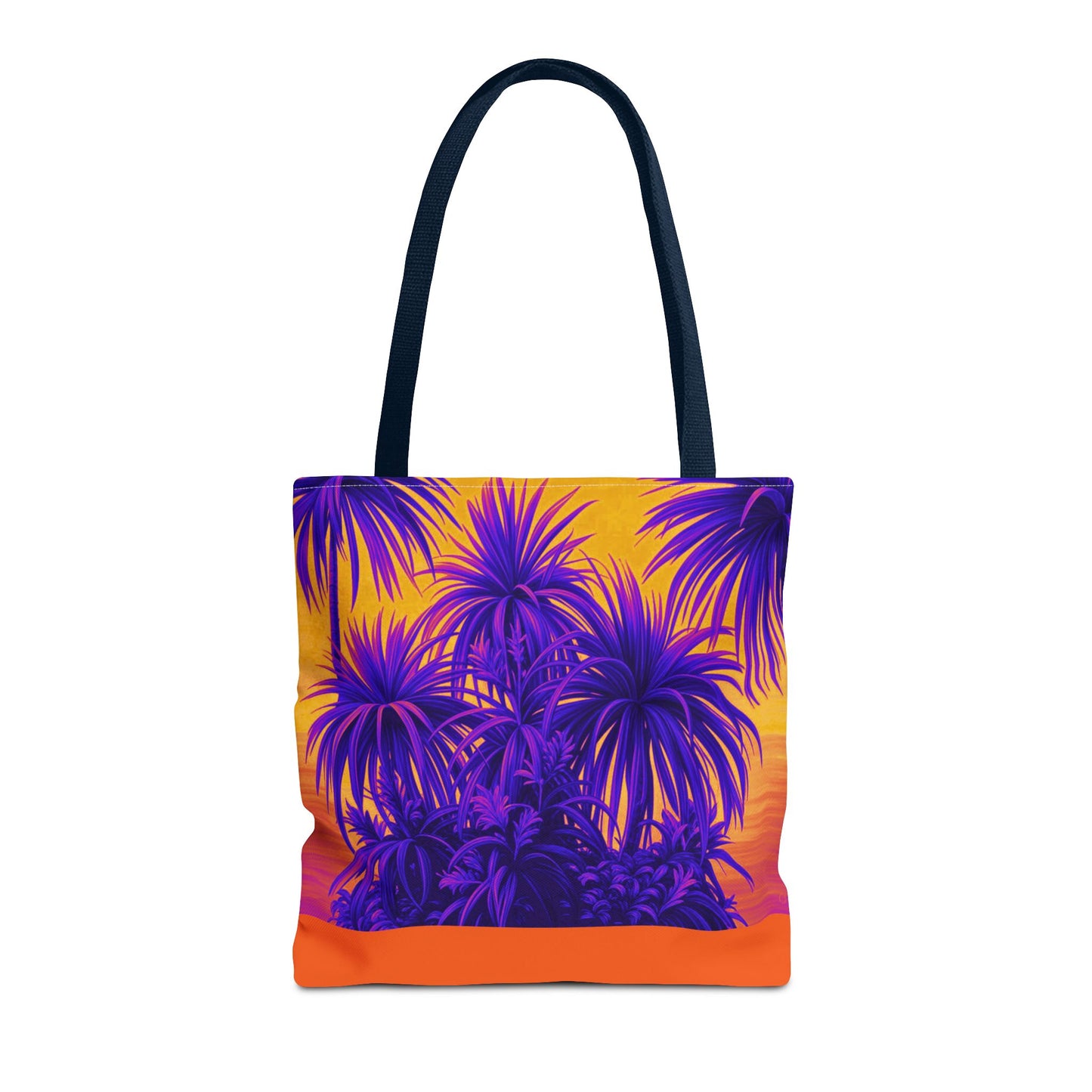 Tiny Palm Island Pop/Orange Tote Bag - 3 Sizes