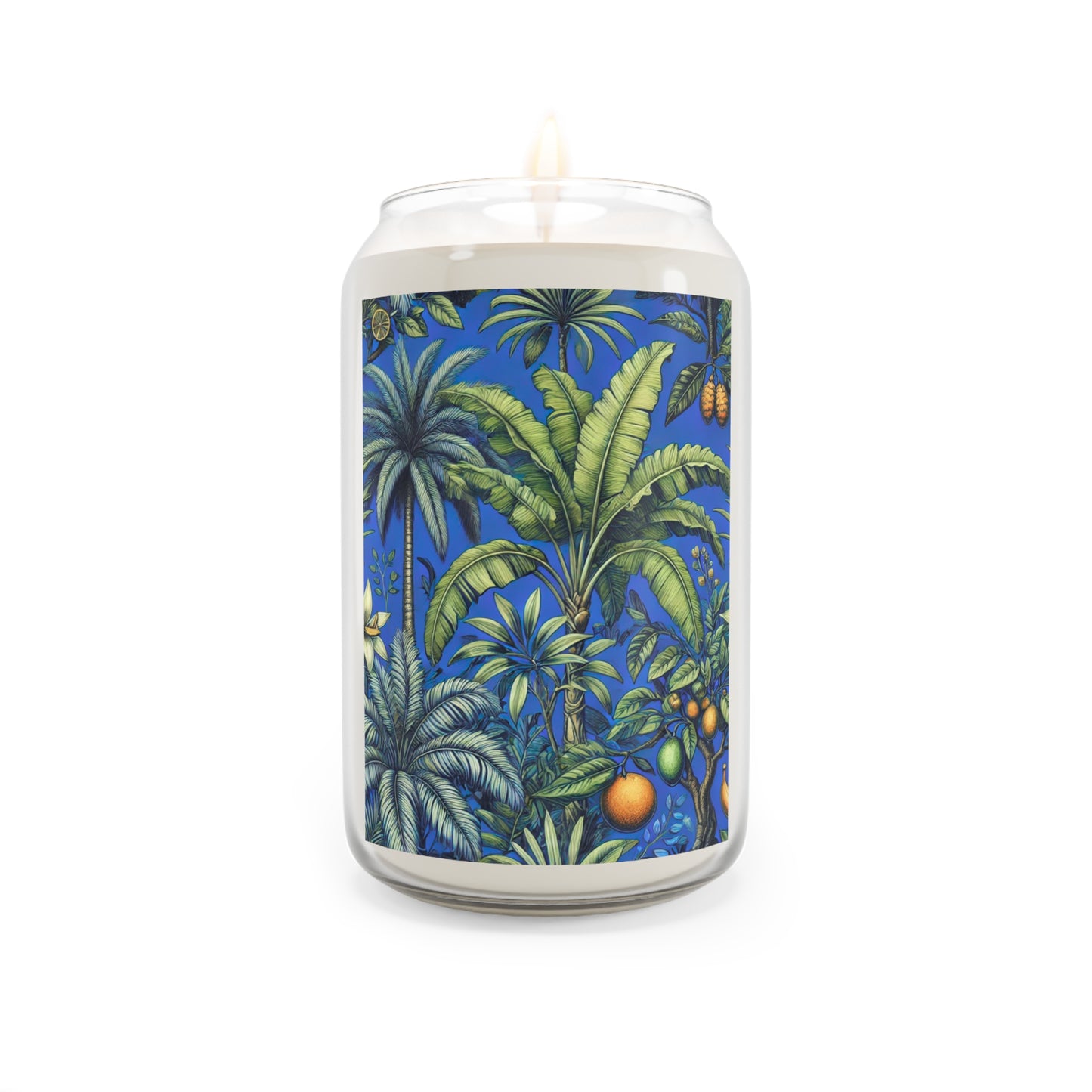 Scented Candle, 13.75oz - Tropical Fruit, Dark Blue
