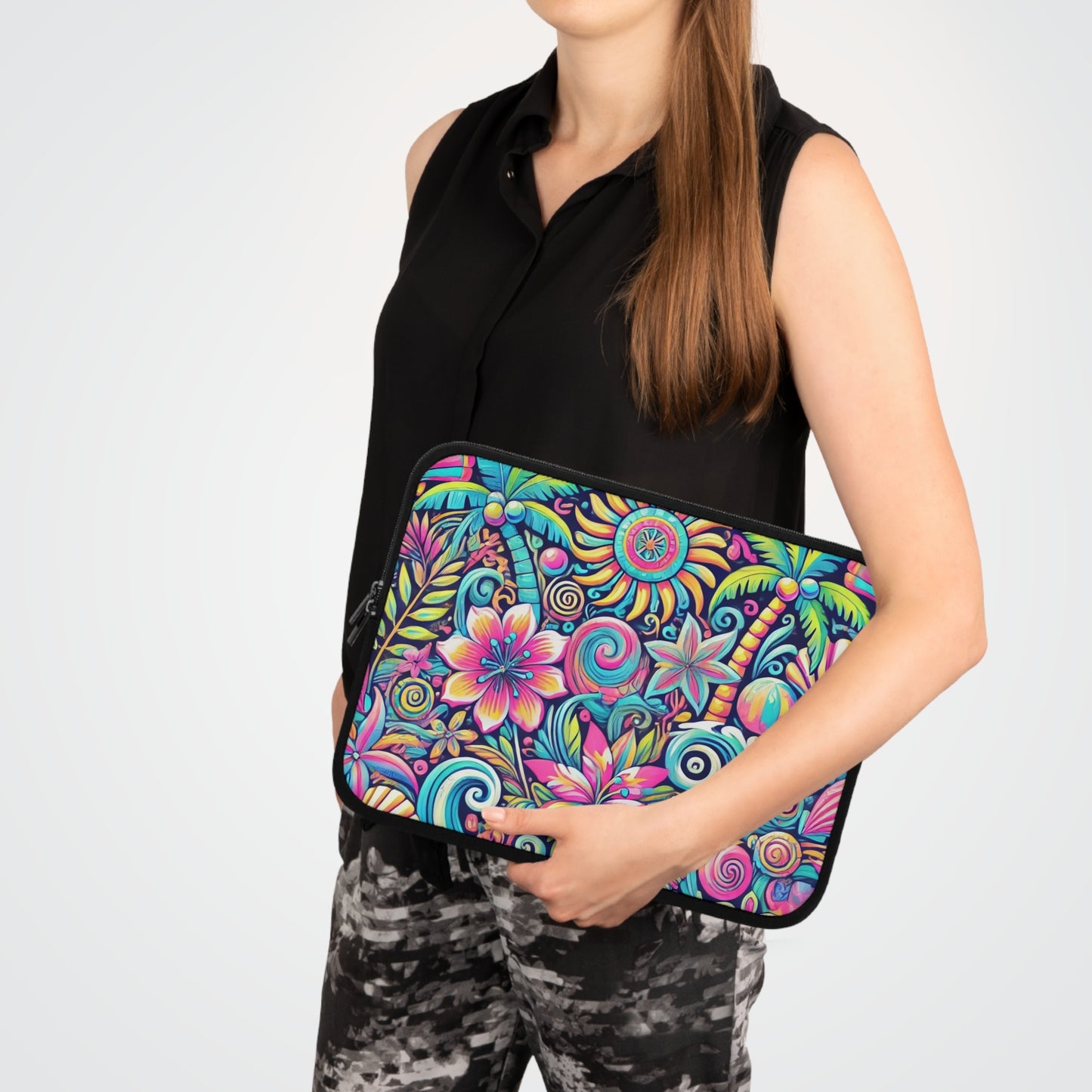 Tropical Laptop Sleeve, 5 Sizes - Perfect for Floral Lovers & Students / Happy Tropics