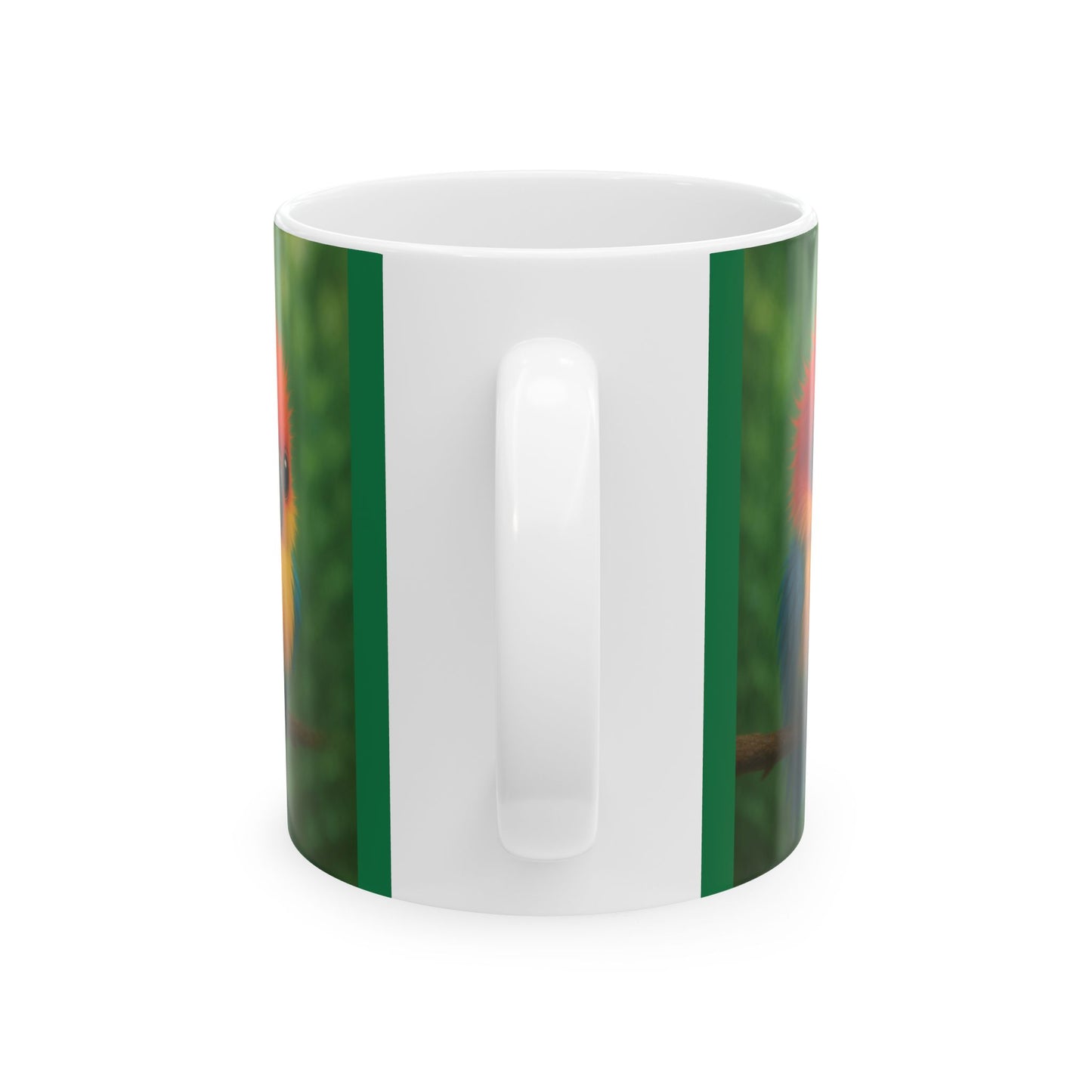 Ceramic White Mug - 11oz & 15oz, Baby Parrot