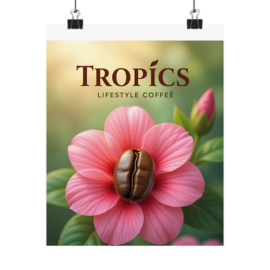 Tropics Floral Matte Poster — Coffee Bloom