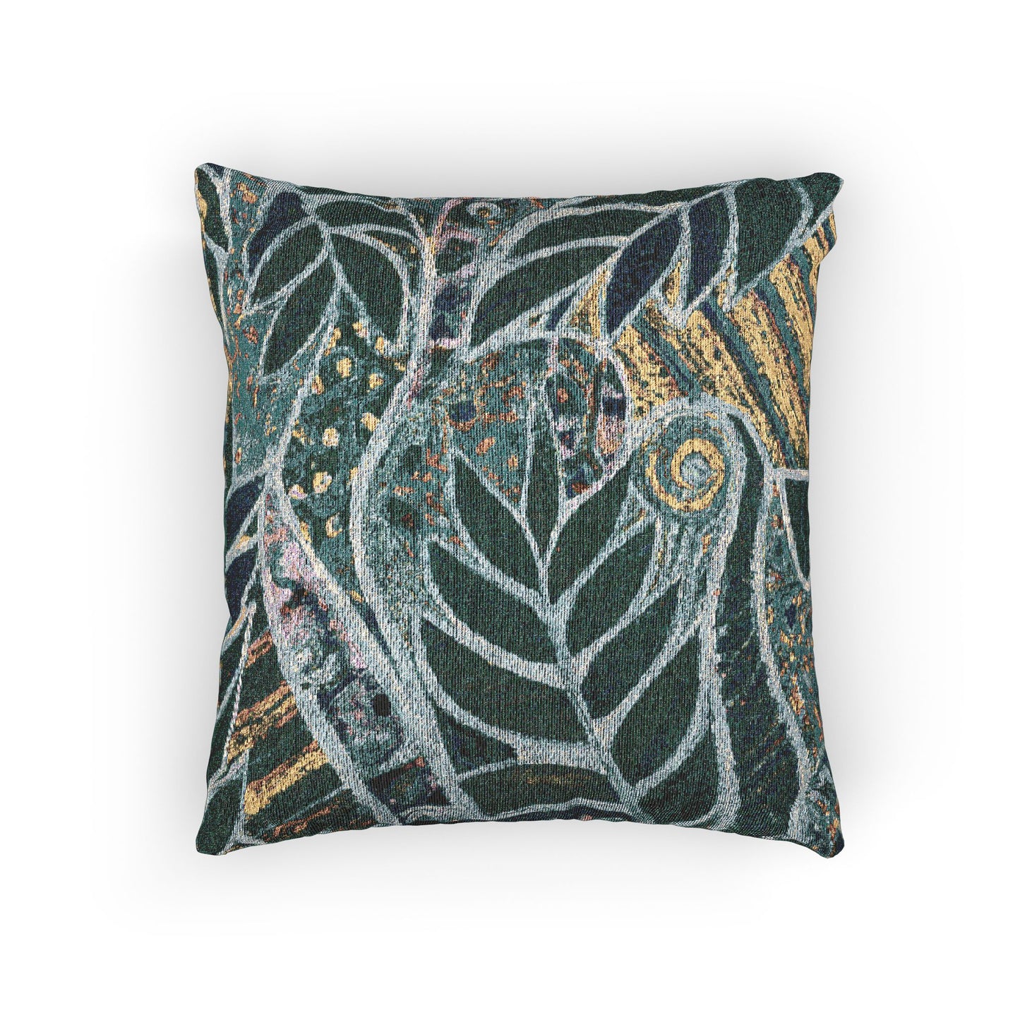 Woven Pillow, 17"W x 18"L - Amazon Whimsy, Green
