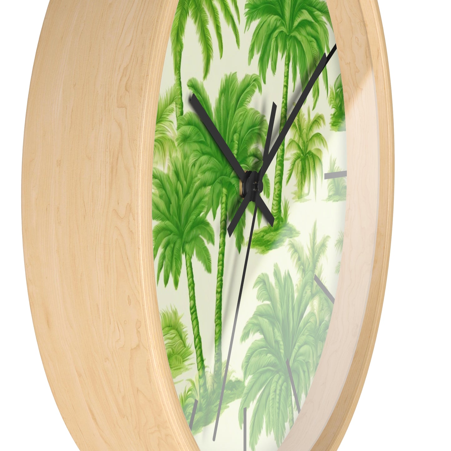 Wall Clock, Playful Palms Toile, Hands/Base Variants