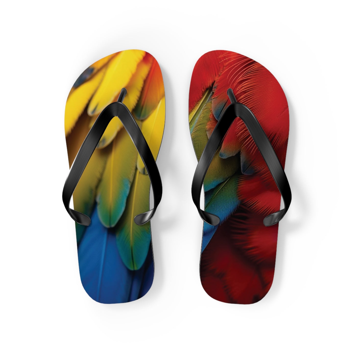 Flip Flops - Macaw Feathers