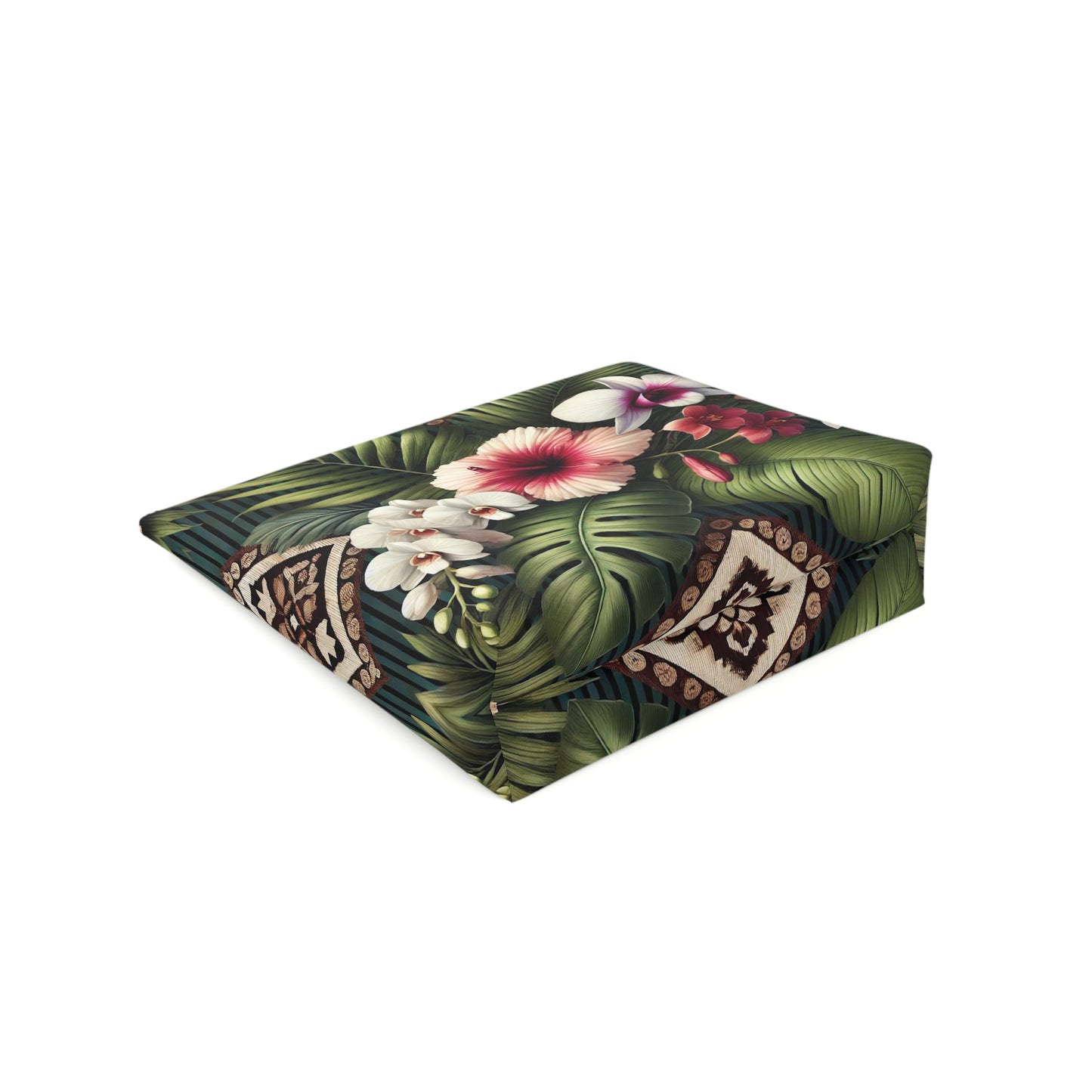 Tropical Cotton Cosmetic Bag, Makeup Pouch, 5 Sizes / Tiki Orchids