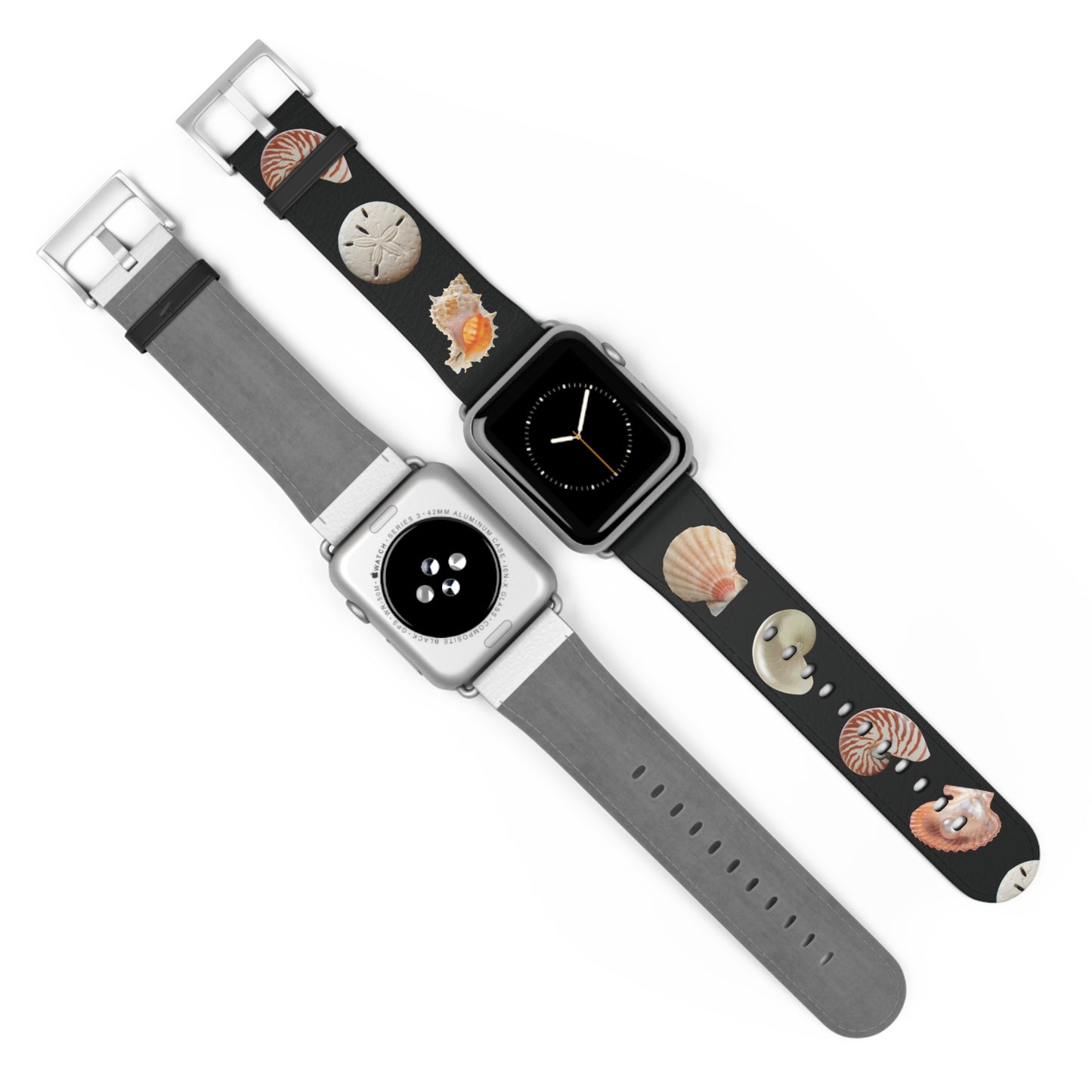 Apple Watch Band - Mixed REAL Seashells/Black