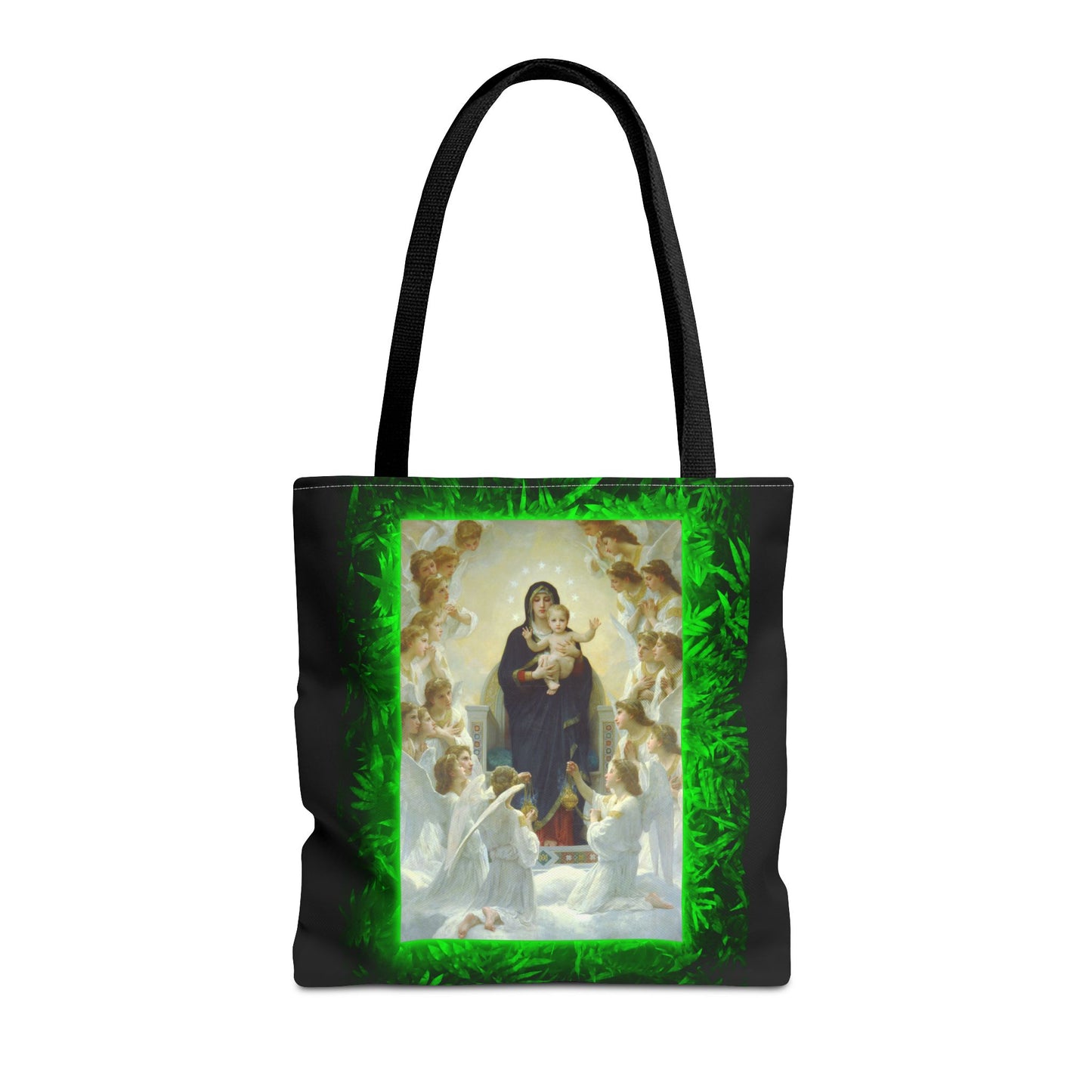 Religious Mary With the Angels Tropical Tote Bag - 3 Sizes