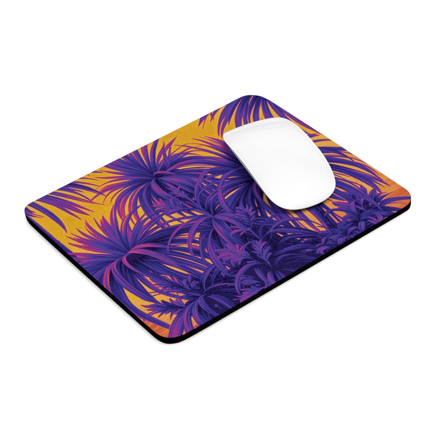 Coastal Mouse Pad, 2 Shapes - Beach Vibes for Home Office & Gamer / Tiny Palm Island, Pop