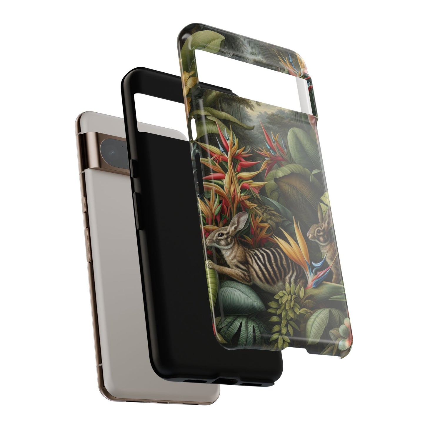 Rainforest Rabbit Outing Phone Case - Tough Cases with Summer Vibe