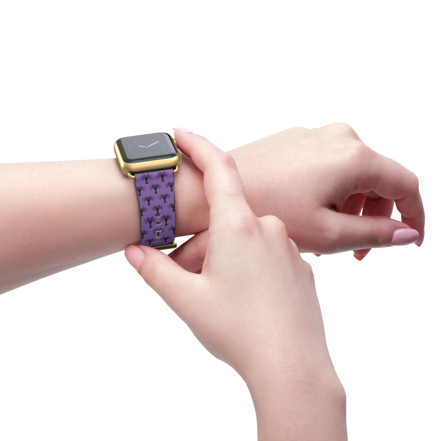 Apple Watch Band - Art Deco Palm, Repeat Purple