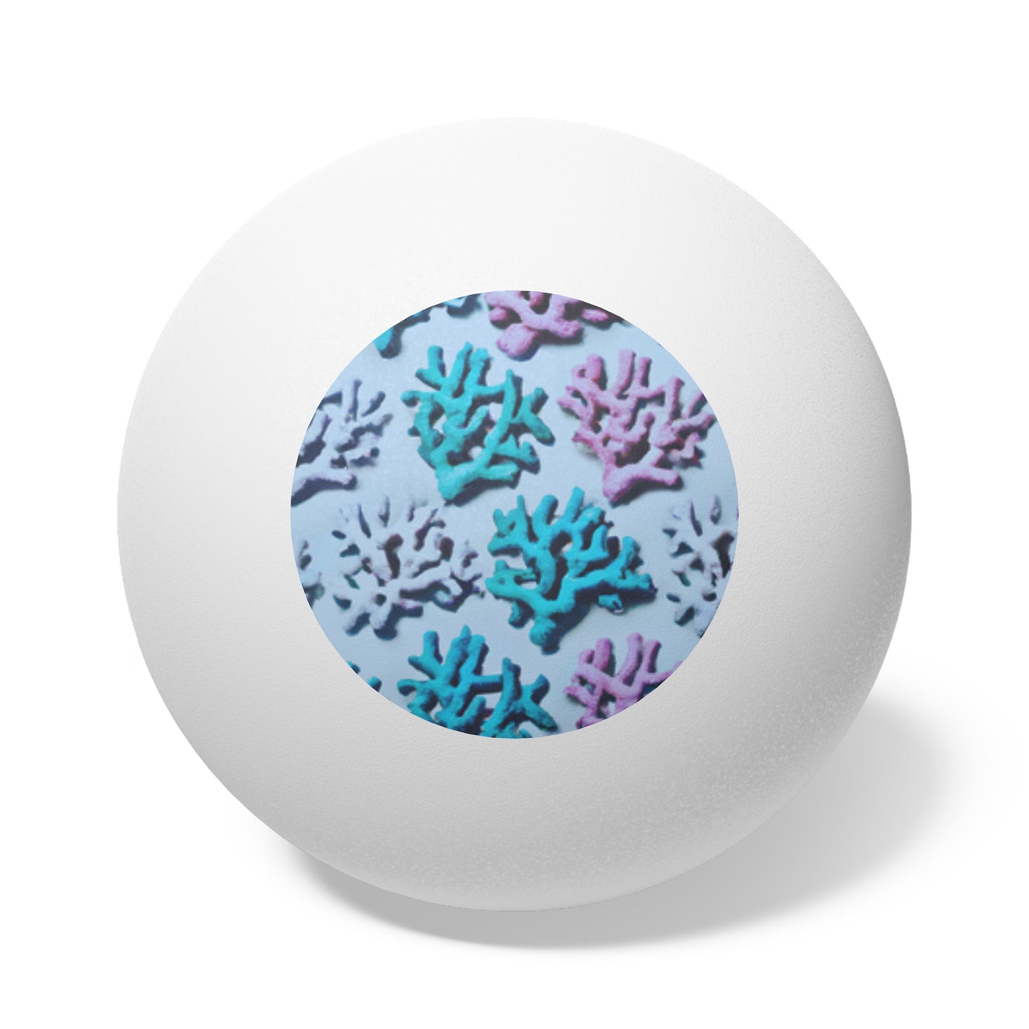 Tropical Paradise Ping Pong Balls - 6 Pack with Coral Blues