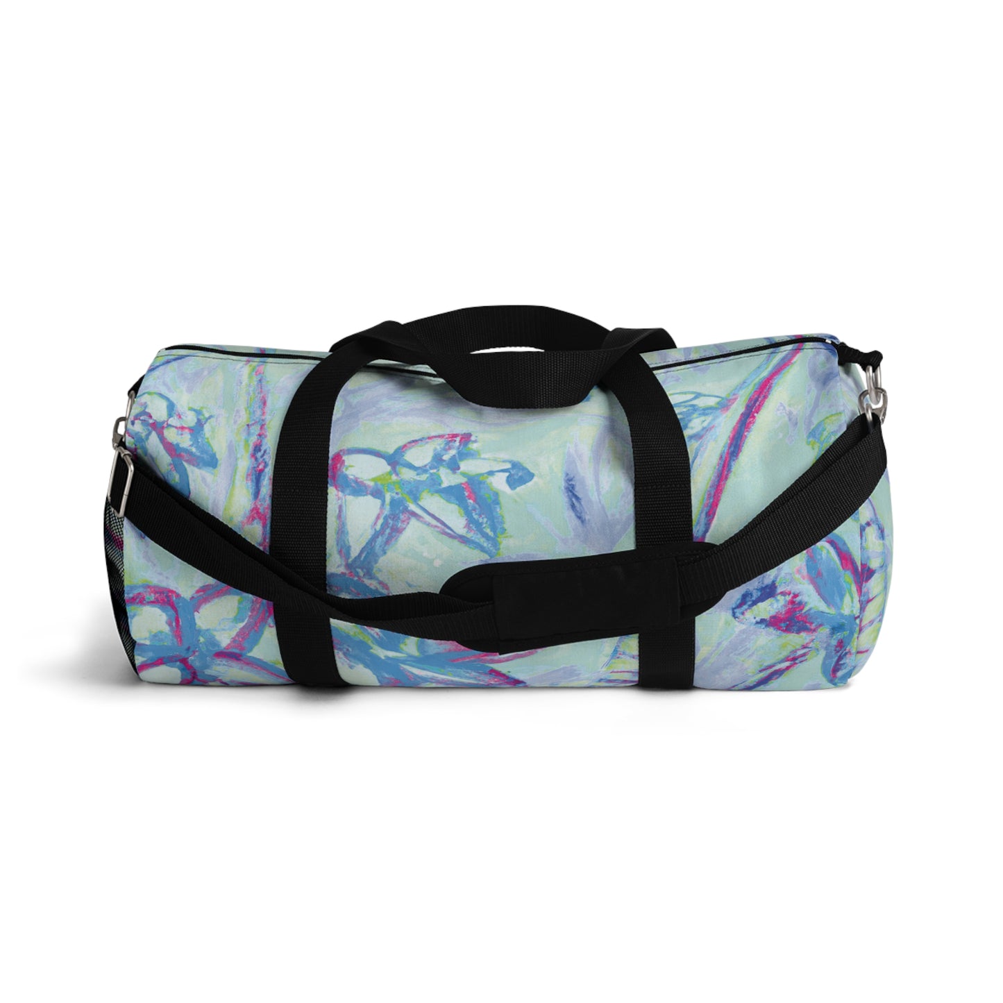 Tropical Rainforest Duffel Bag - Perfect for Travel and Gym / Tropical Doodles, Blue