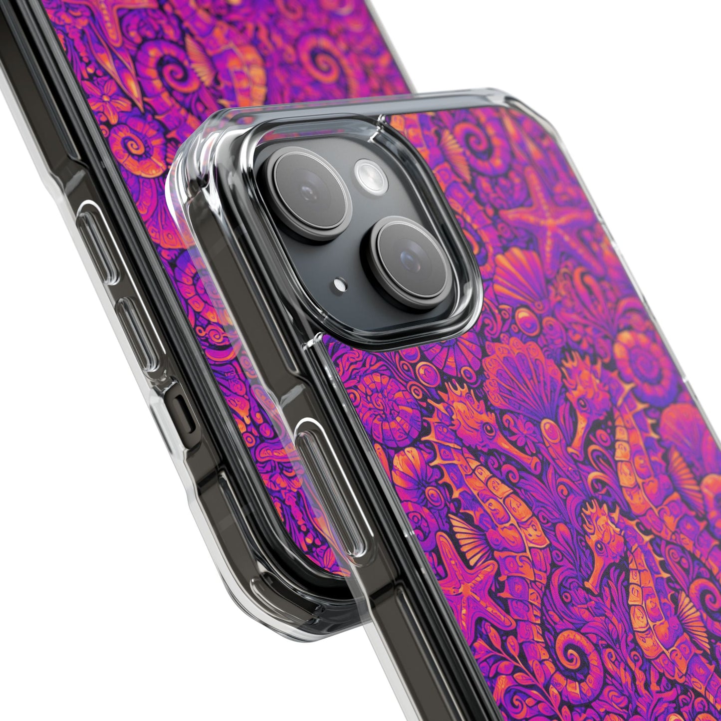 Seahorses/Heatwave Magnetic Clear Phone Case, Many Models