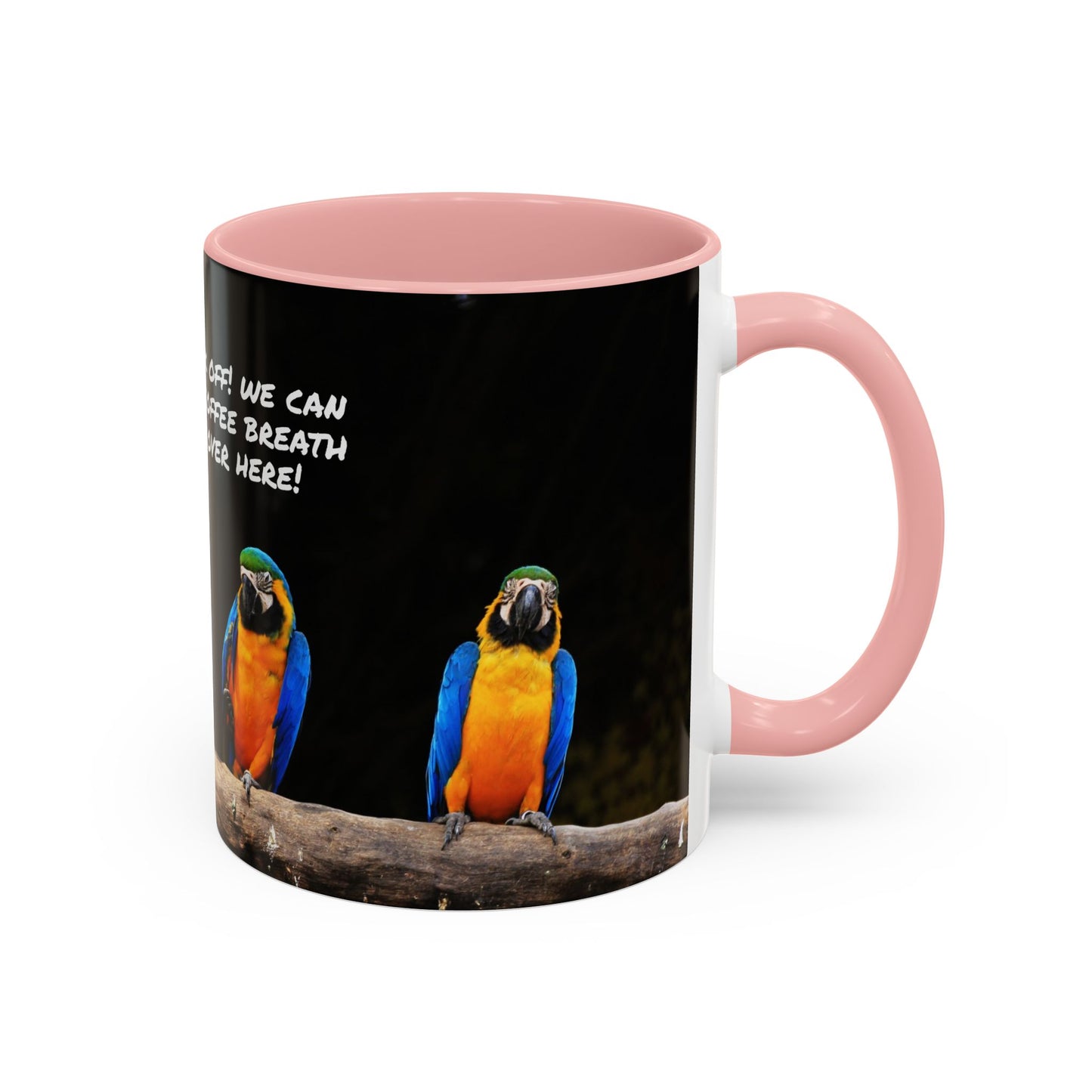 Parrot Accent Coffee Mug (11, 15oz), 8 Colors - Coffee Breath