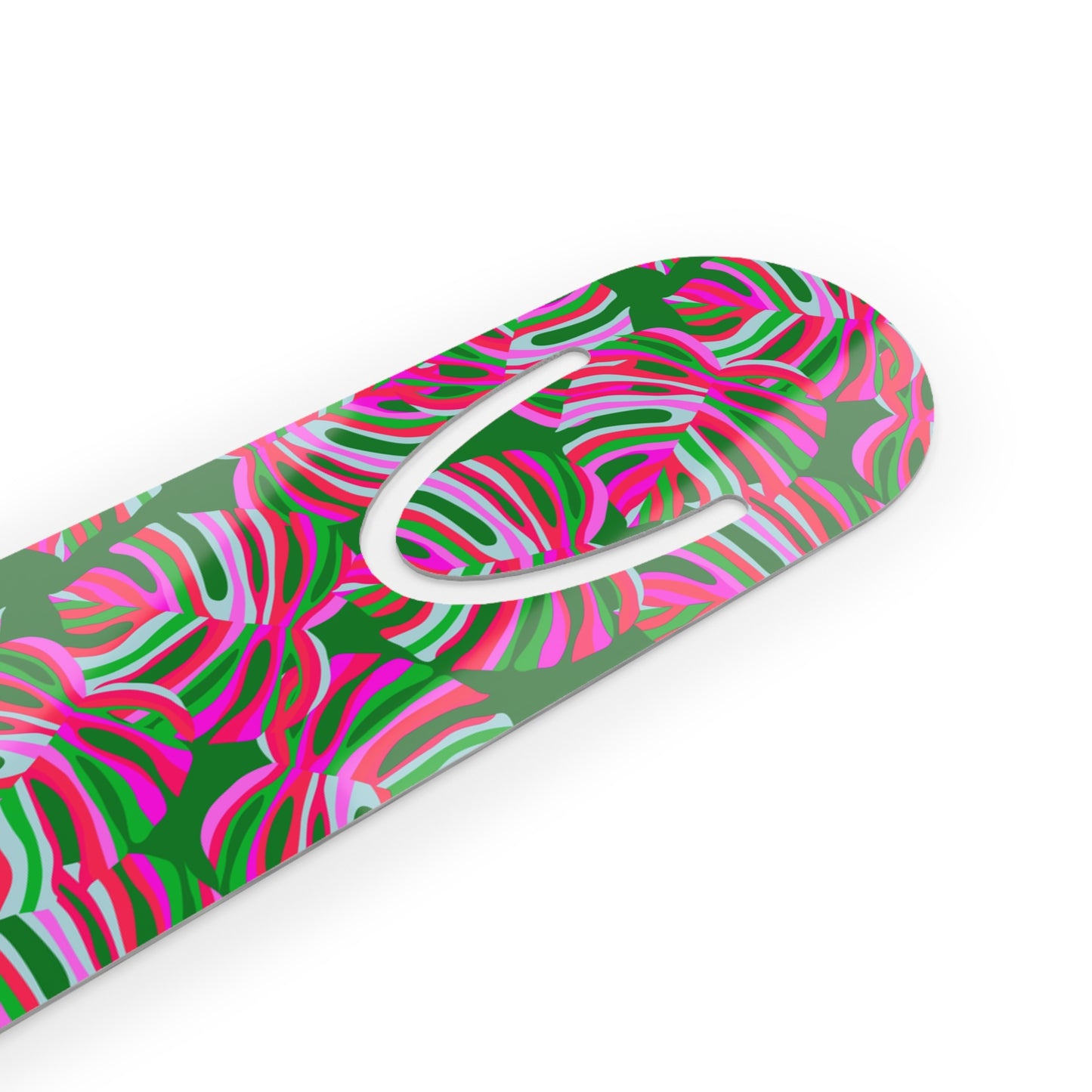 Bookmark - Aluminum, Monstera Pink Pop