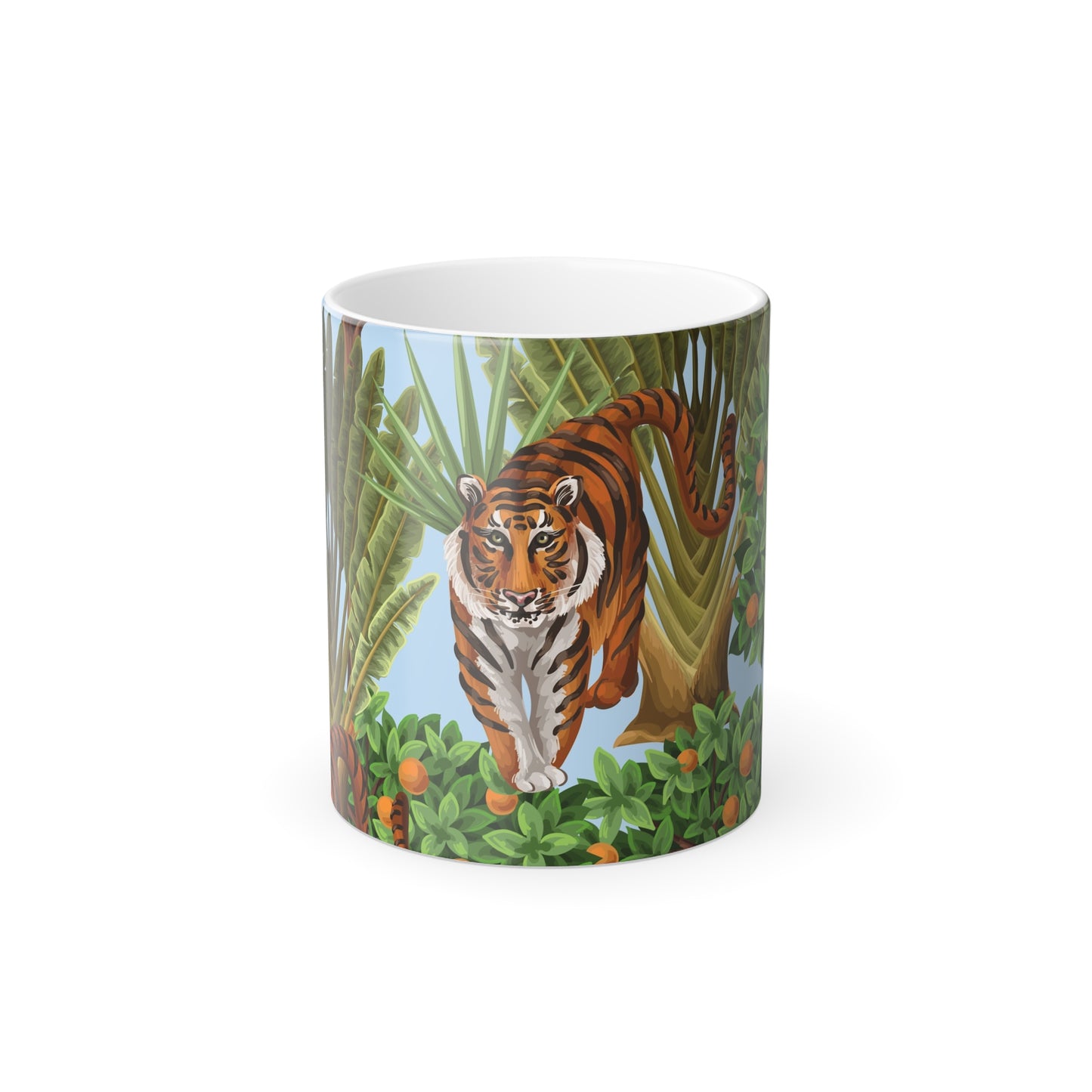 Color Morphing Mug, 11oz, Tiger Haven Toile, Blue