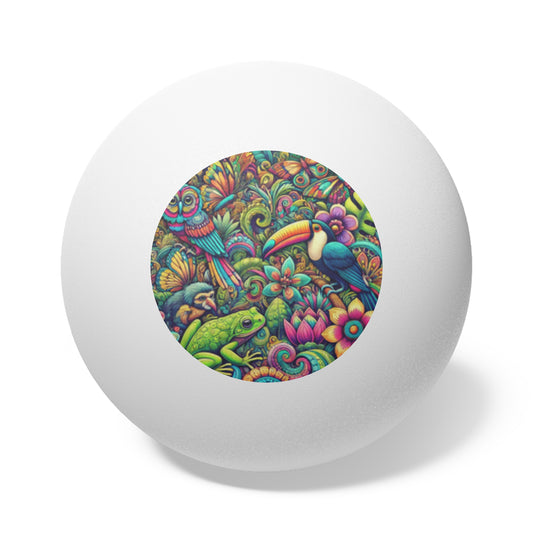 Tropical Paradise Ping Pong Balls - 6 Pack with Rainforest Funday