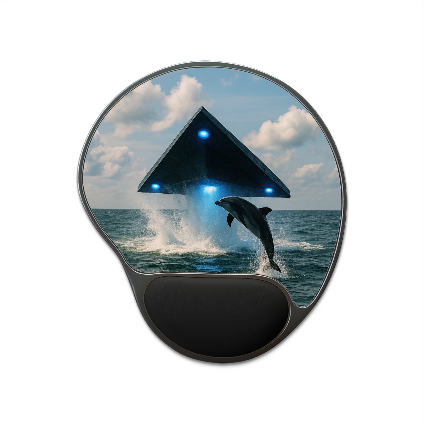 UFO and Dolphin Mouse Pad with Wrist Rest – Ergonomic Design for Comfort and Style