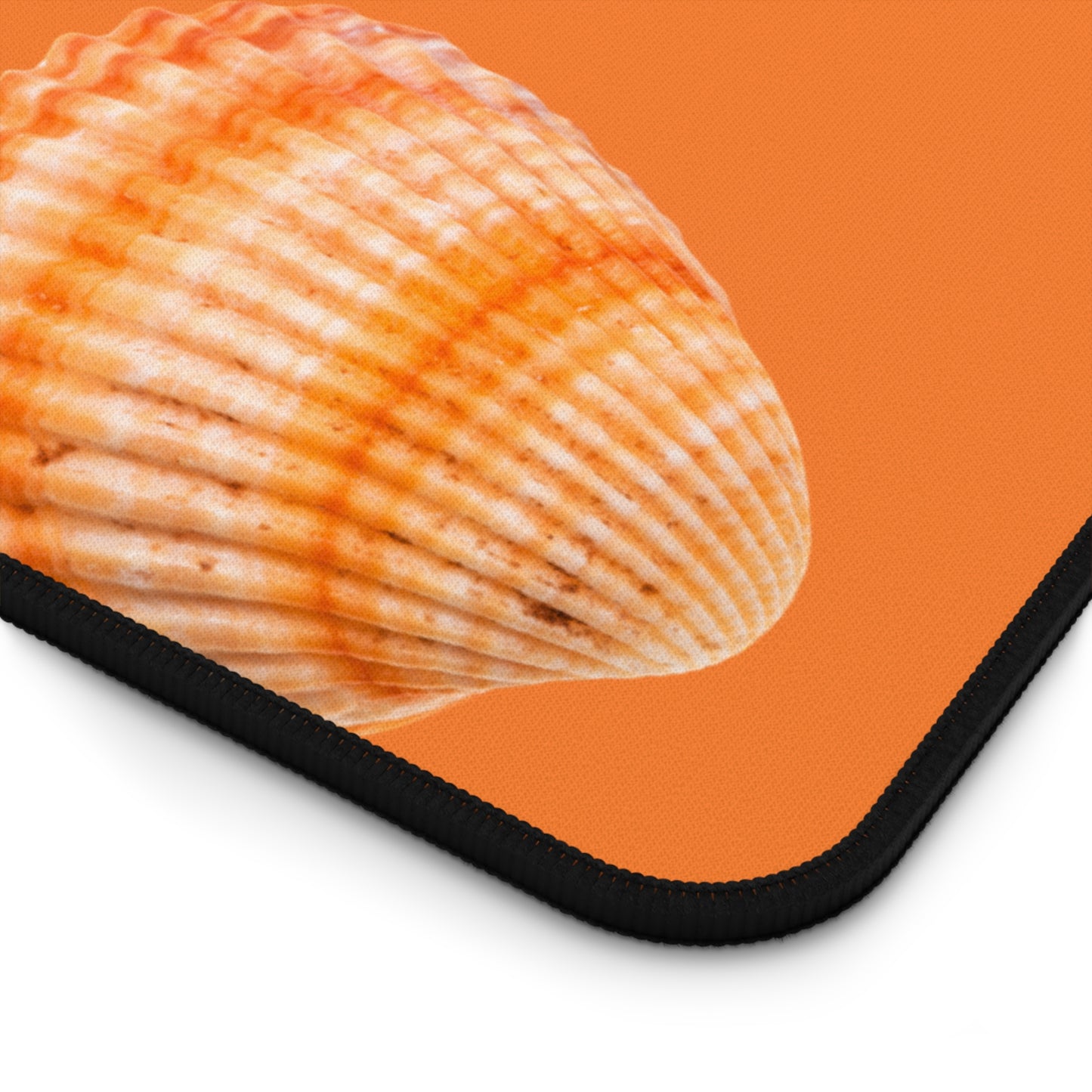 Tropical Desk Mat, 3 Sizes - Seashell Design, Perfect for Home Office / Orange Scallop, Orange