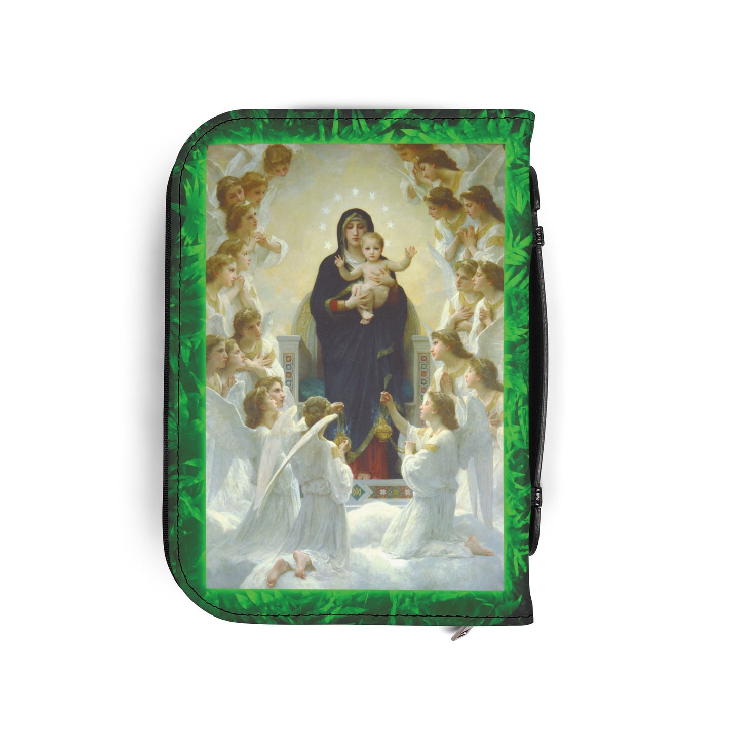 Tropical Glow Bible Cover, Our Lady of Angels / Floral Bible Protector, Christian Church Accessories