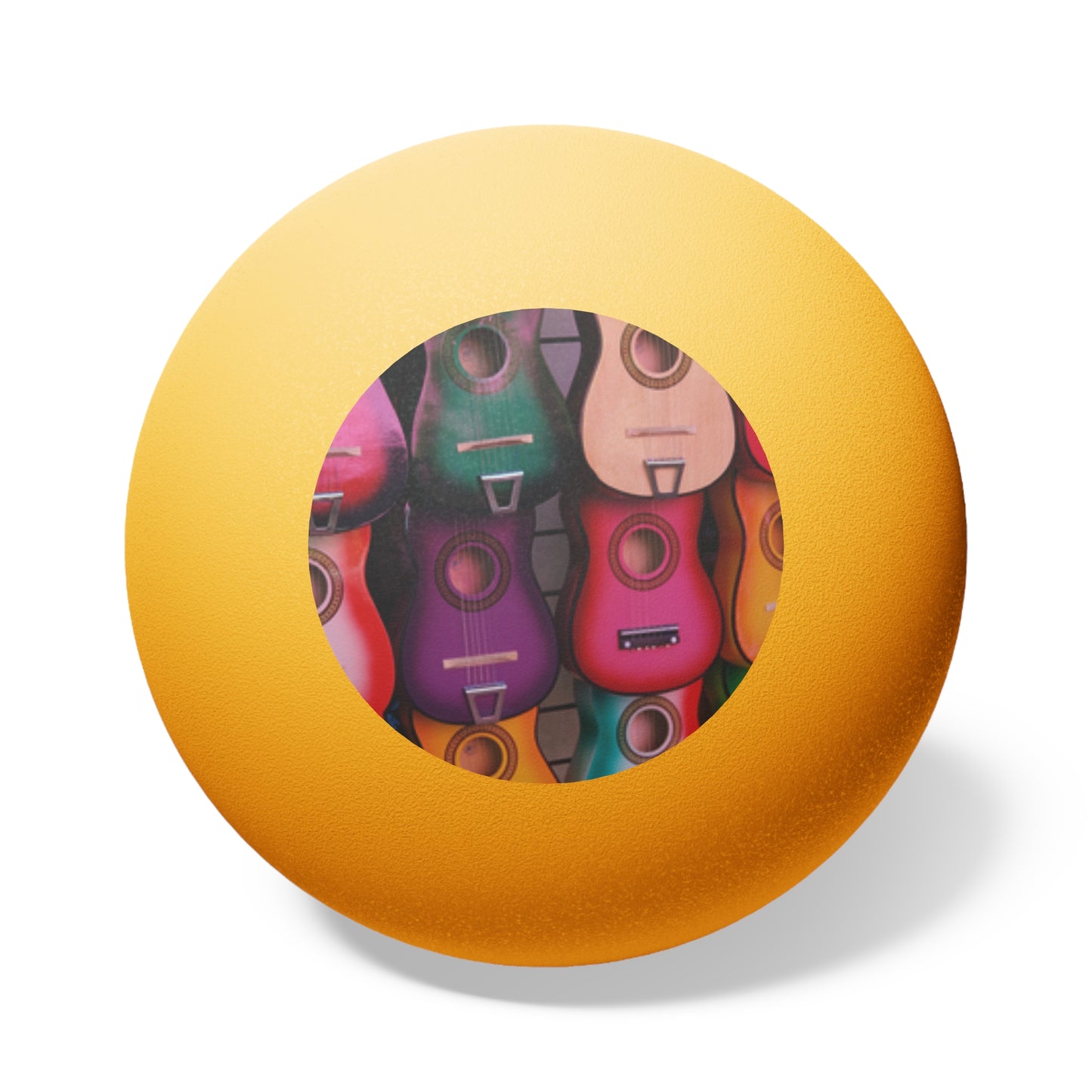 Tropical Paradise Ping Pong Balls - 6 Pack with Beach Guitars/Orange