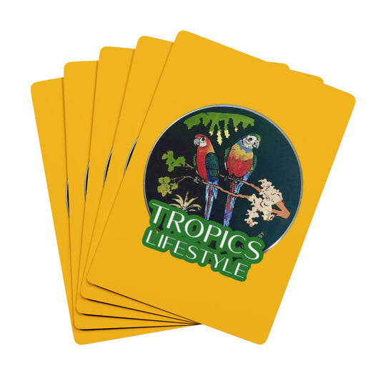 Poker-Sized Playing Cards - Two Brazilian Parrots, yellow