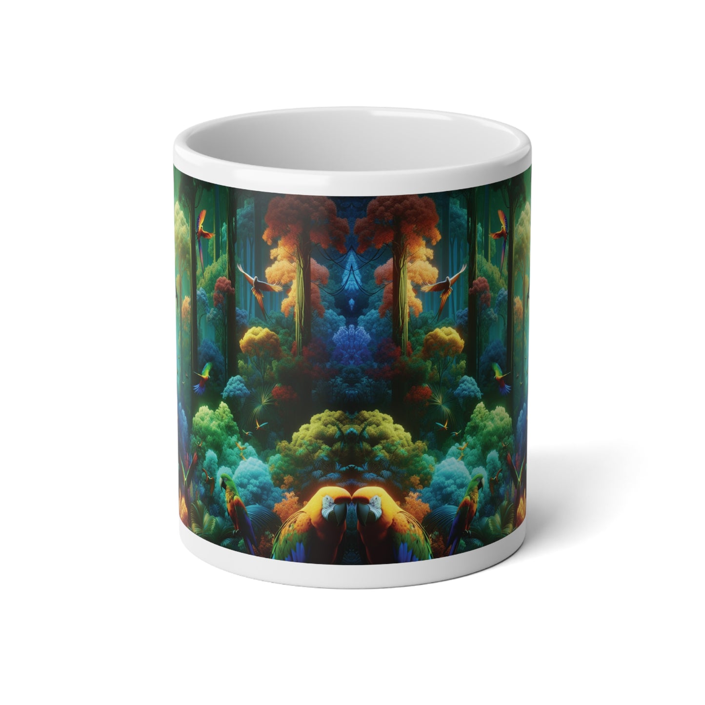 Jumbo Mug, 20oz, Rainforest Flight School | Tropical Coffee Cup