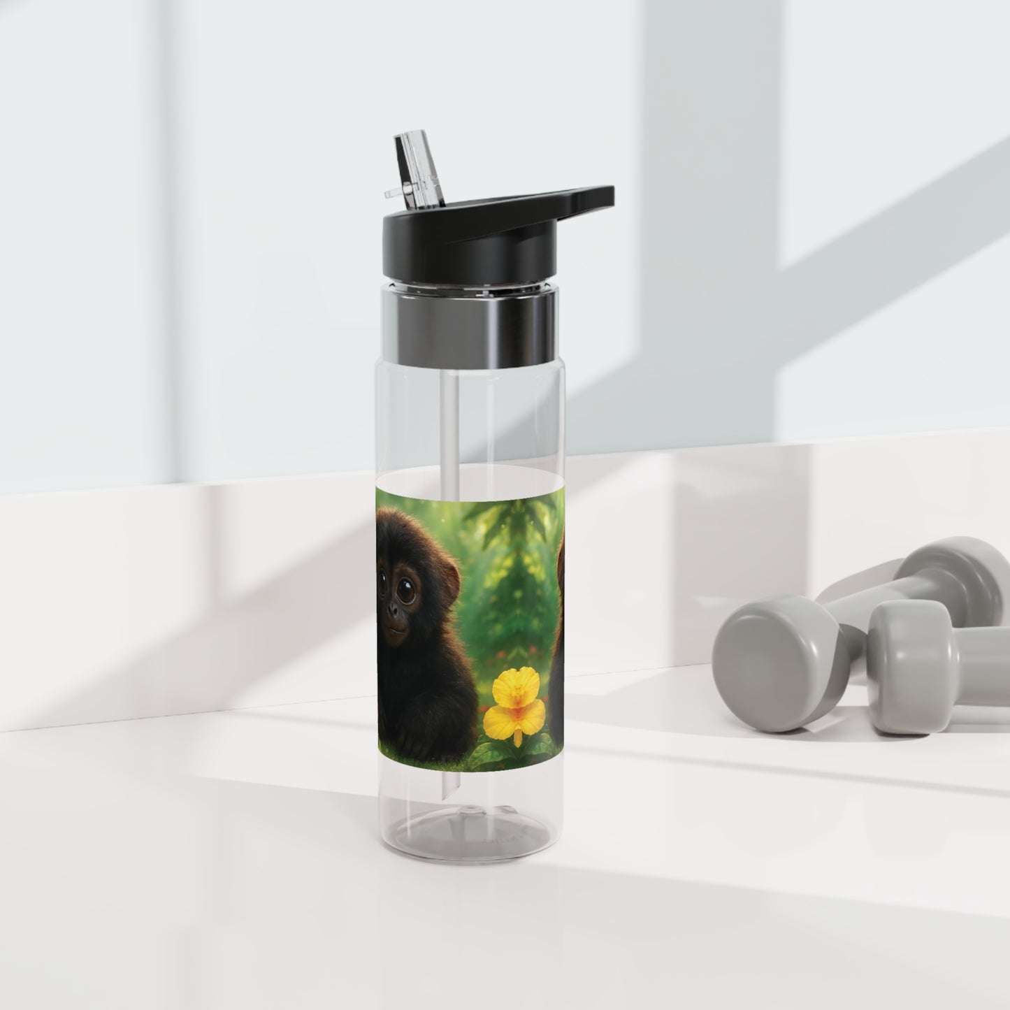 Tropical 20oz Tritan Sport Water Bottle -  Leakproof, Lightweight, BPA-Free / Baby Howler Monkey