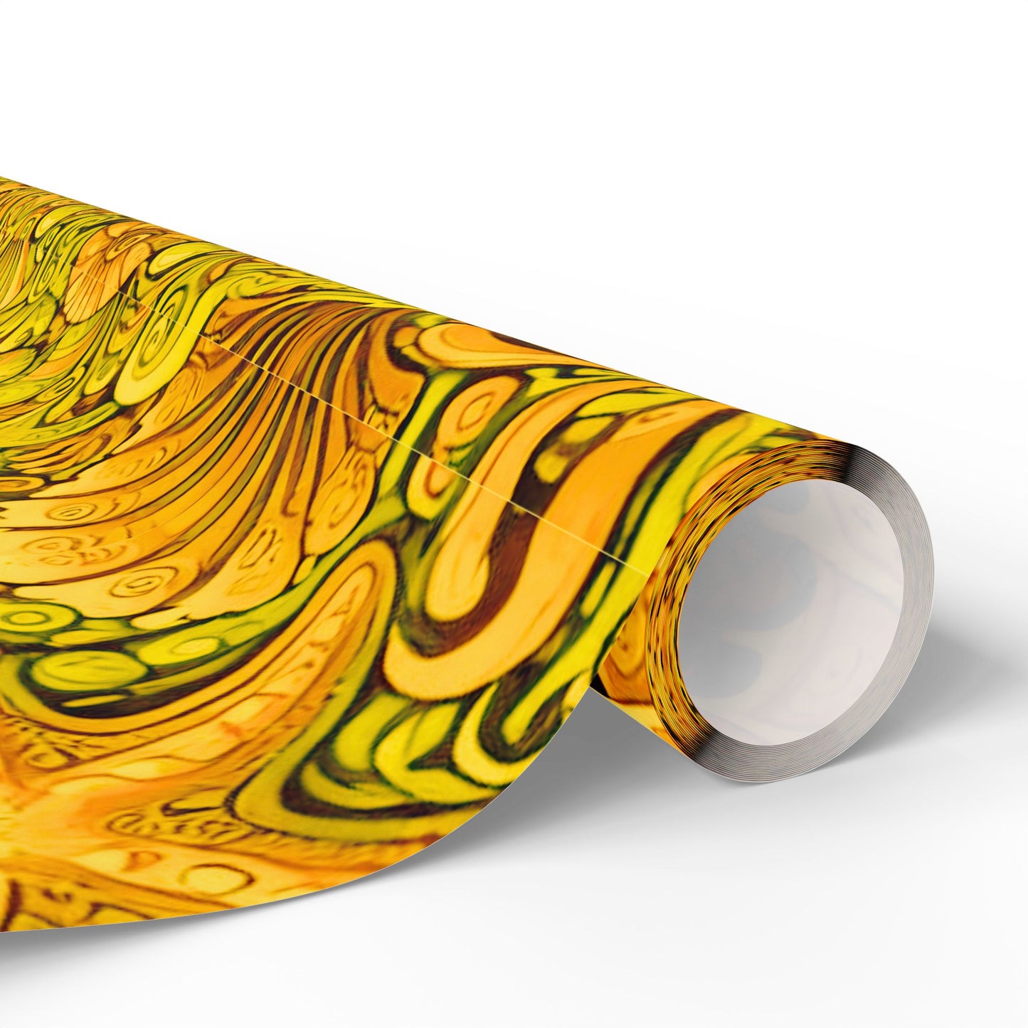 Wrapping Paper - Tropical Gift Wrap for All Occasions, 3 Sizes/2 Finishes / Seahorses, Yellow