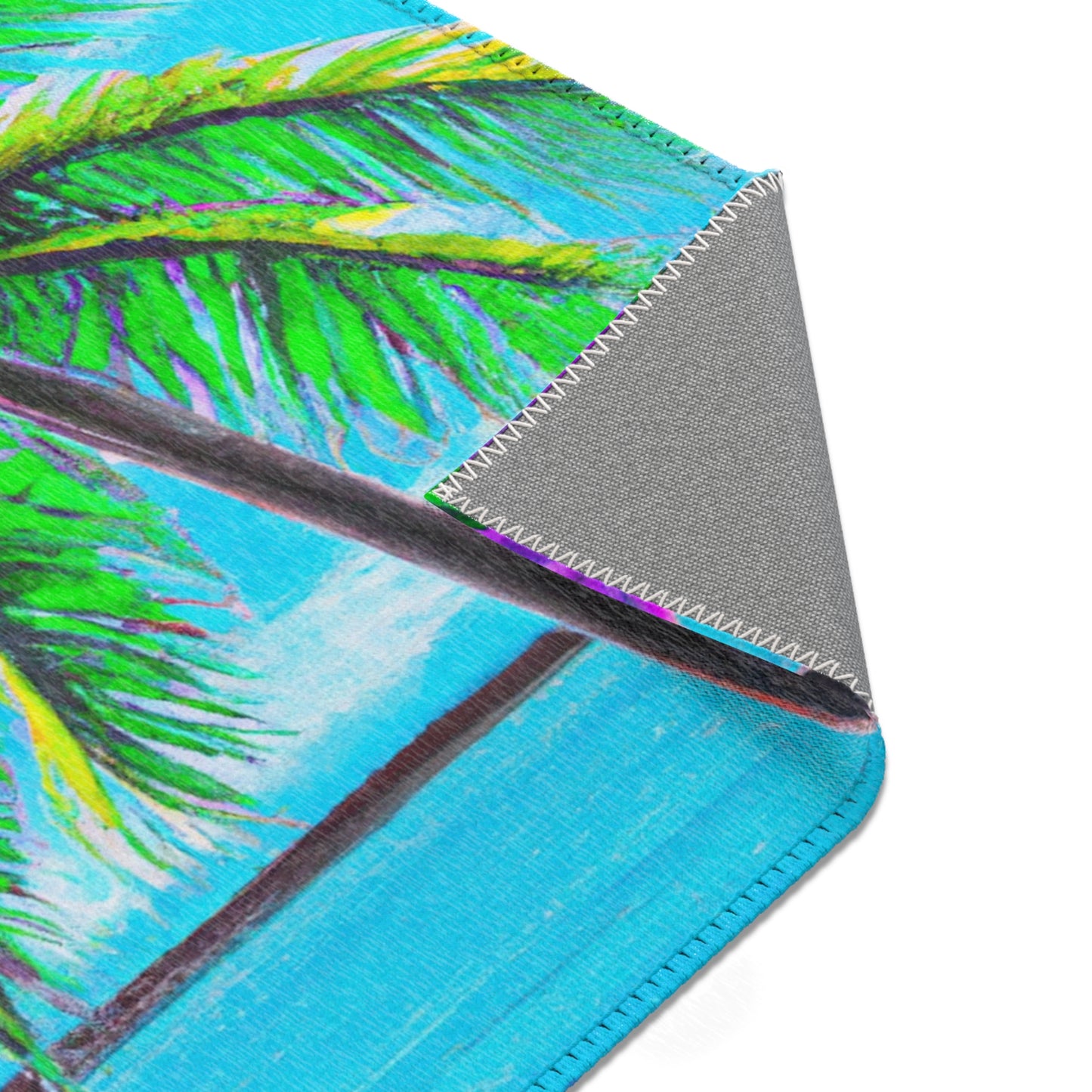 Tropical Paradise Area Rug, 3 Sizes - Vibrant Design / Calm Beach