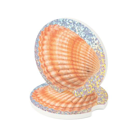 Soapstone Car Coaster - Disco Orangle Scallop
