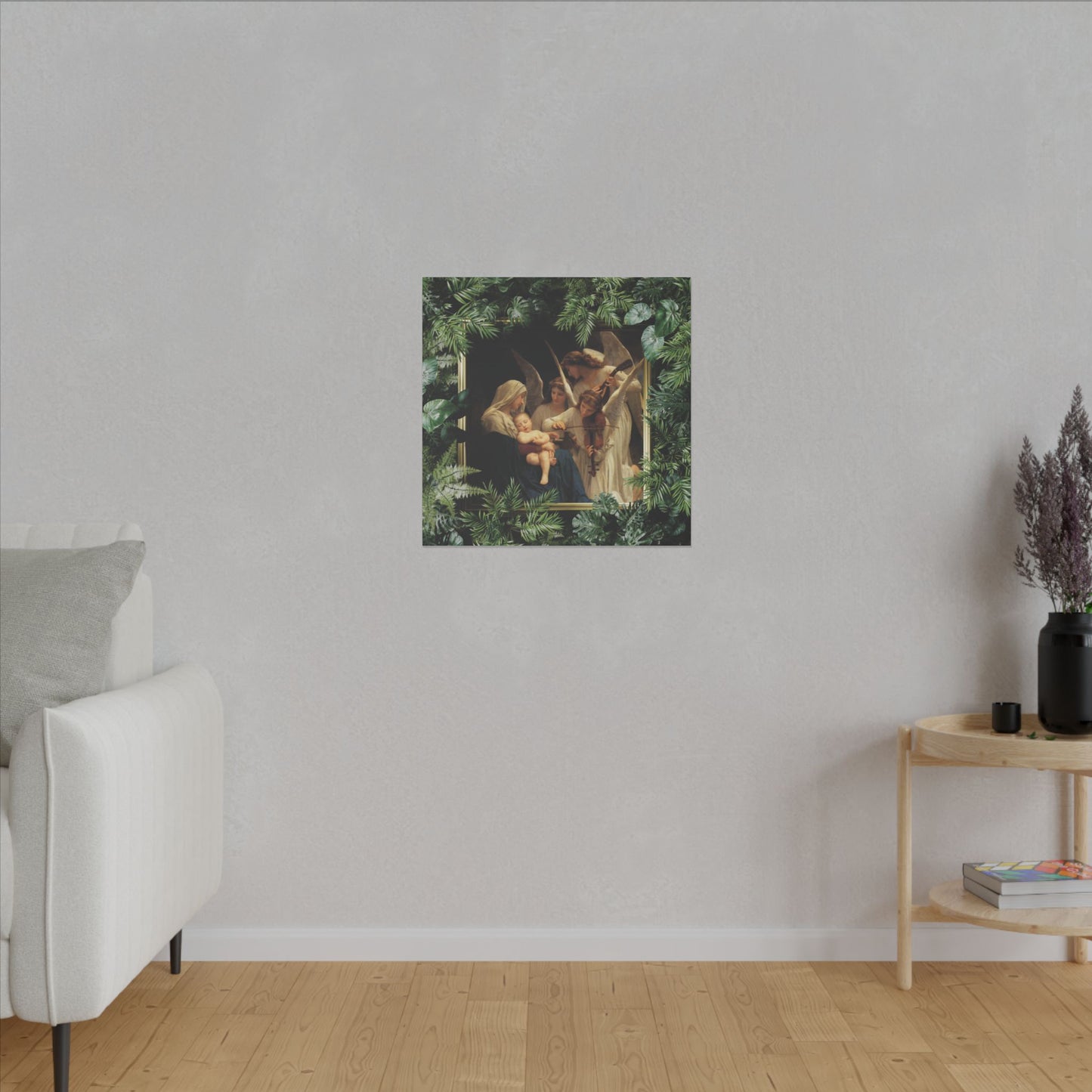 "Tropical Song of the Angels" Canvas Artwork - Religious Canvas Print / Virgin Mary