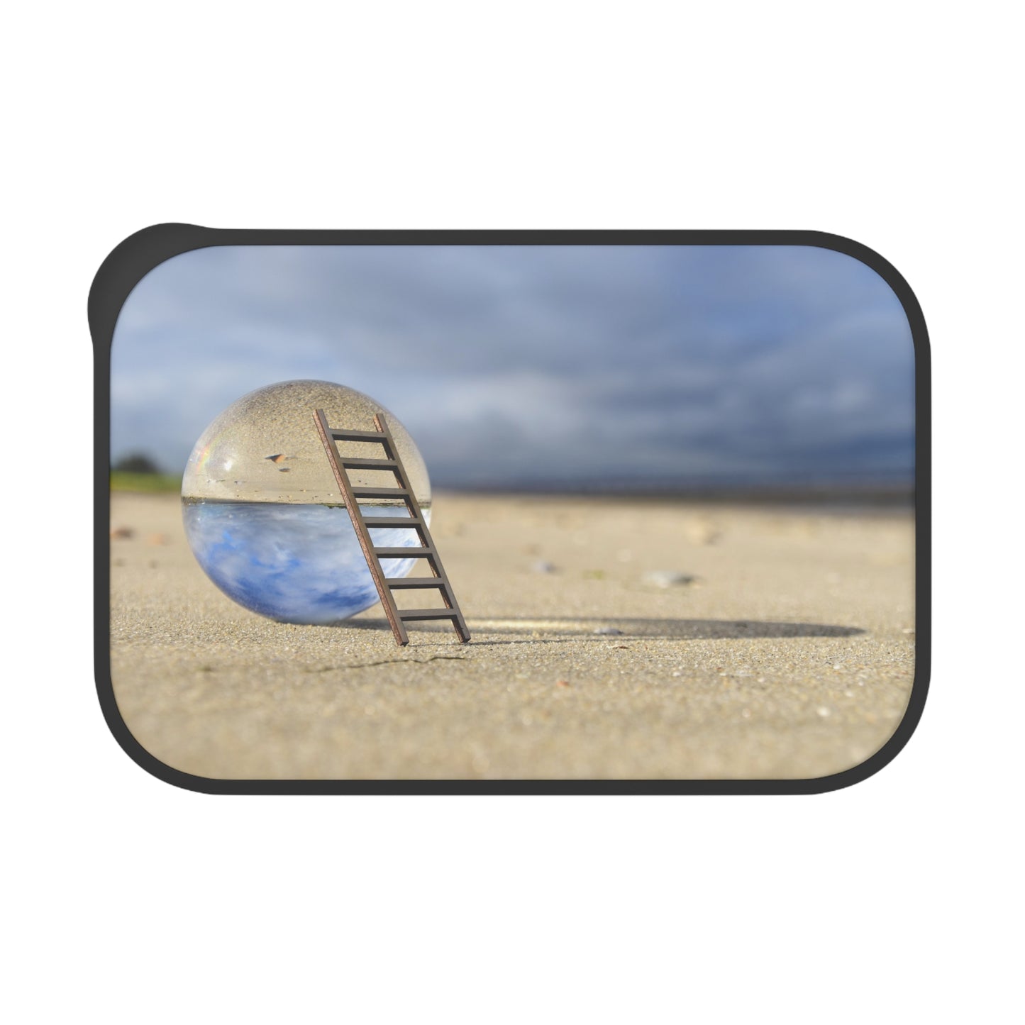 Bento Box with Utensils - UFO Lands on the Beach