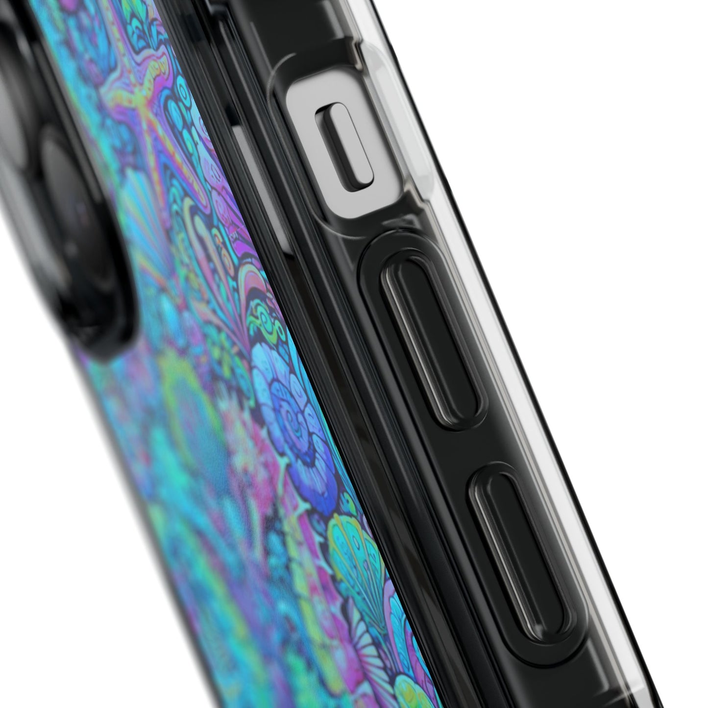 Seahorses/Turquoise POP Magnetic Clear Phone Case, Many Models