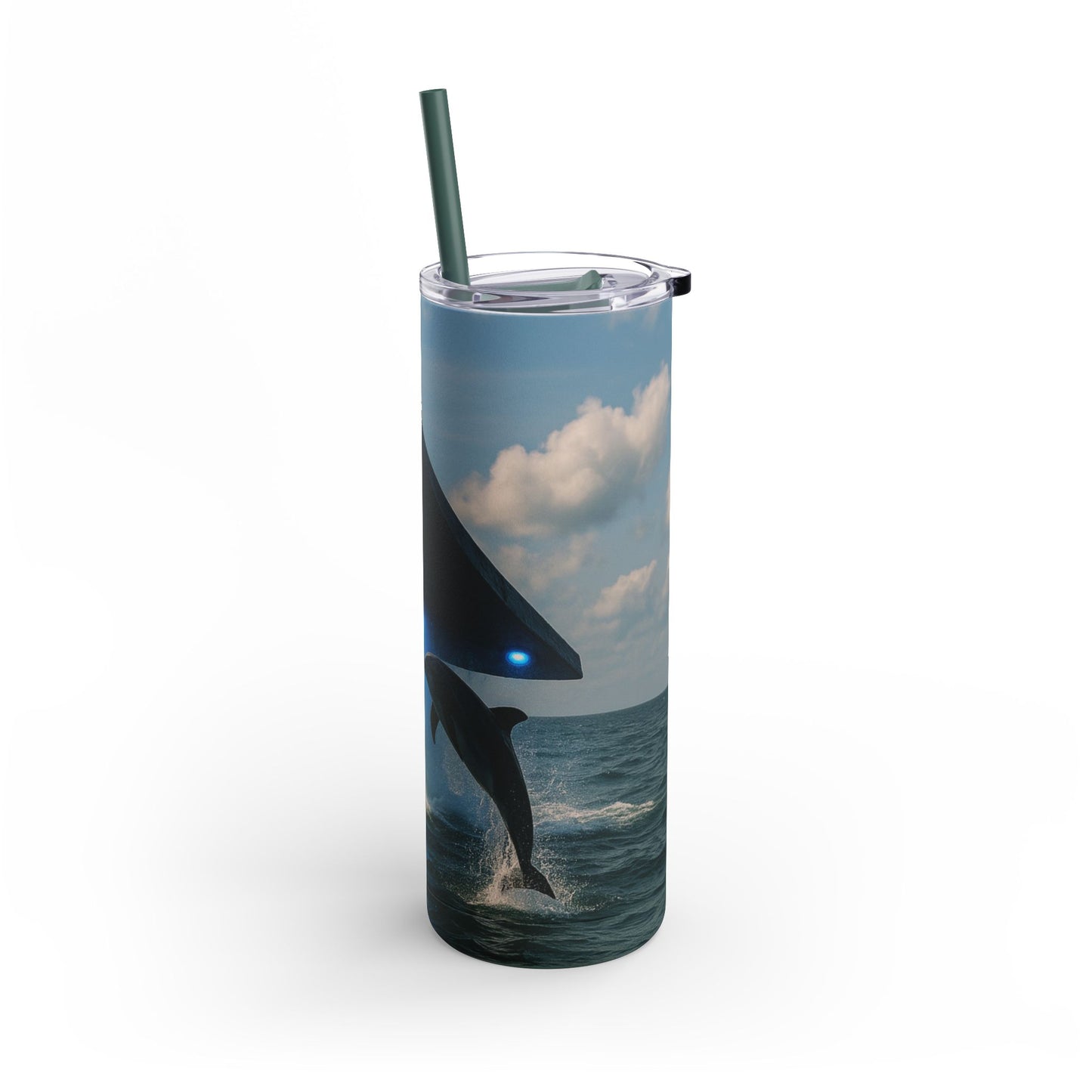 20oz Matte Tumbler, 7 Colors - Stylish Travel Cup -UFO and Dolphin