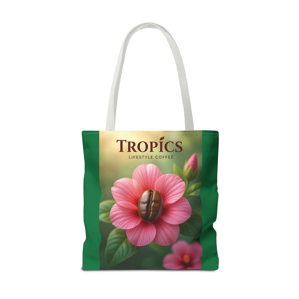 Pink Flower/Green TLCoffee Tote Bag - 3 Sizes